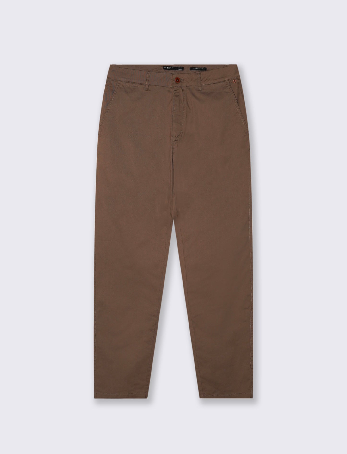 Pantaloni Chino Comfort Regular Fit - Grigio fango
