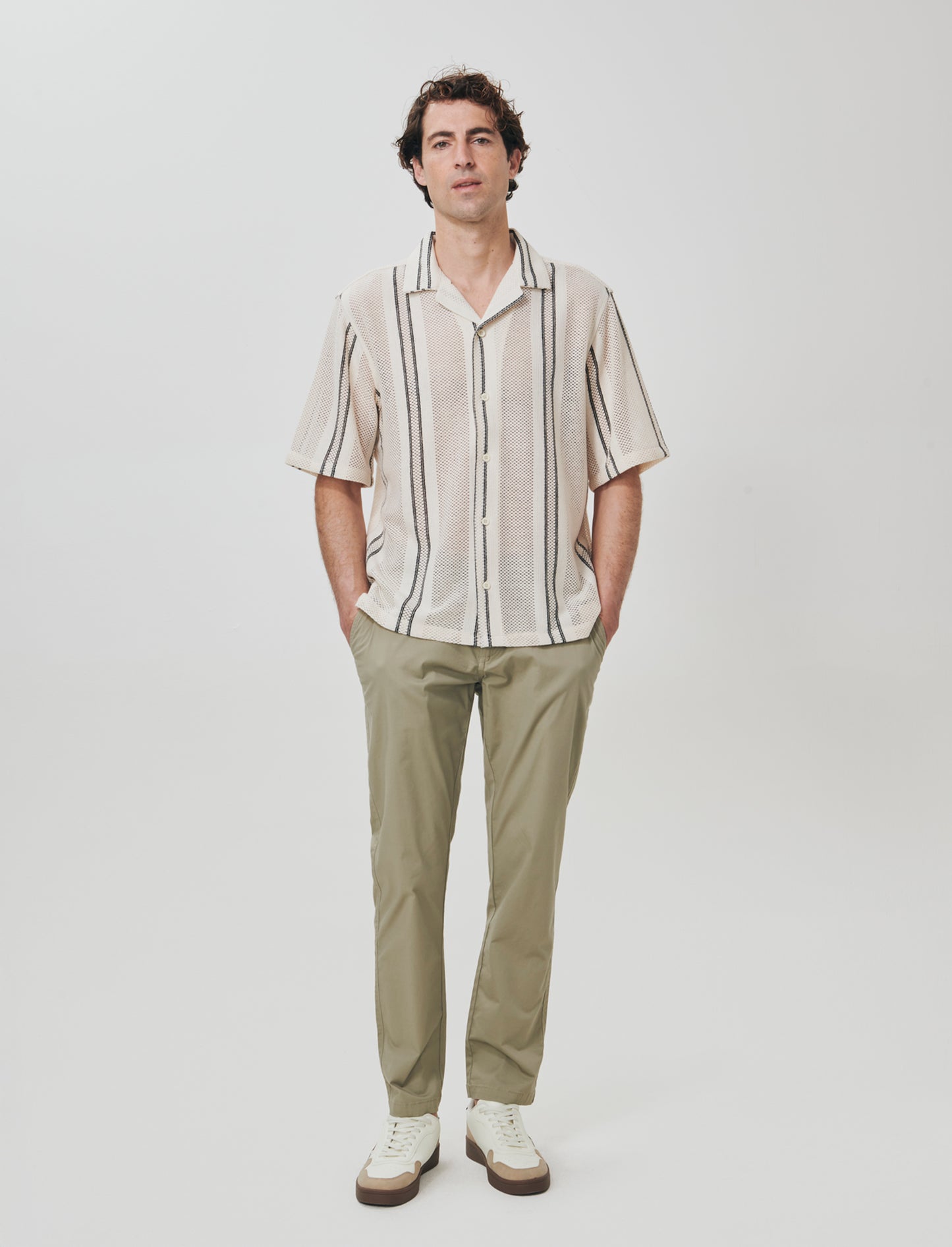 Pantaloni Chino Comfort Regular Fit - Verde salvia