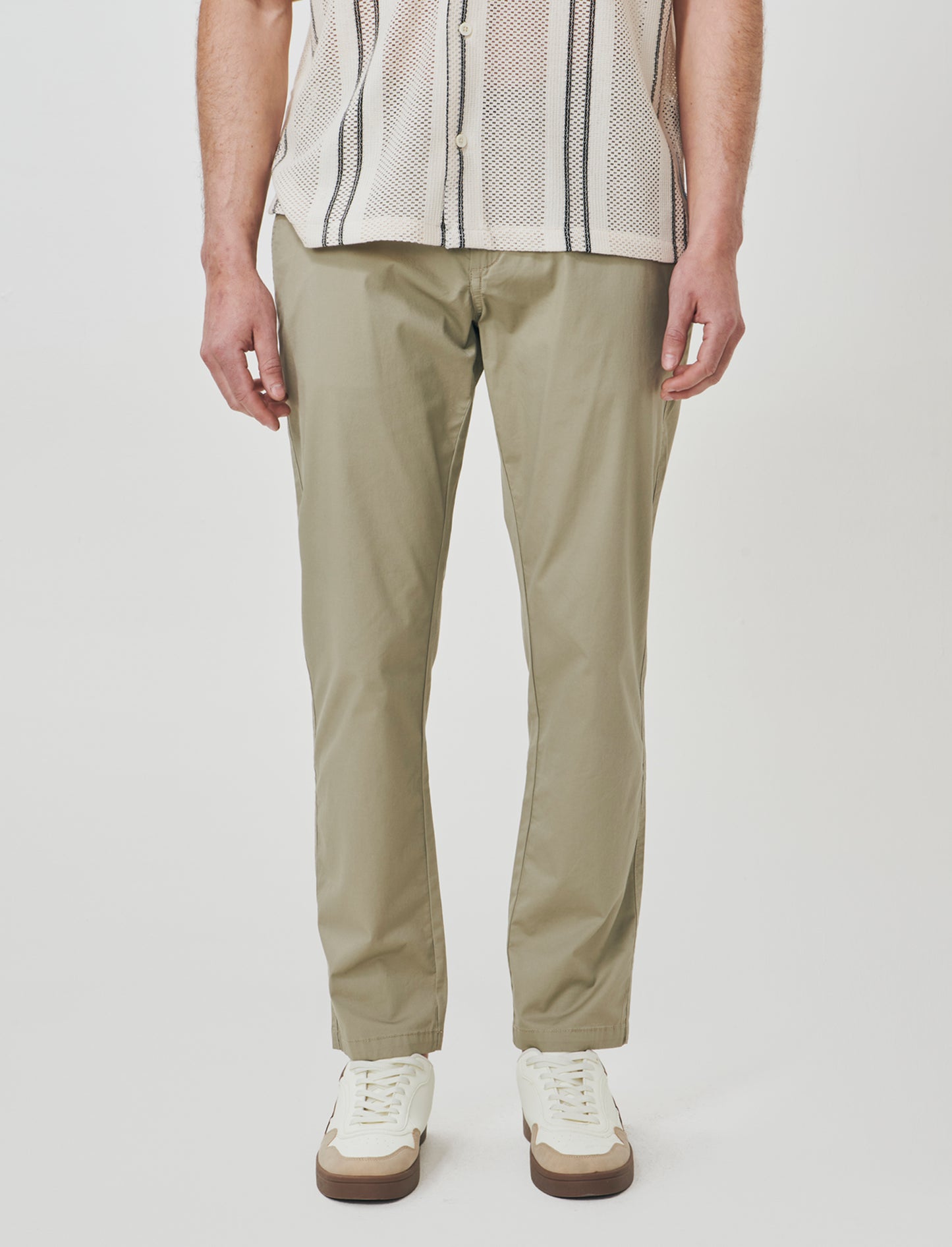 Pantaloni Chino Comfort Regular Fit - Verde salvia