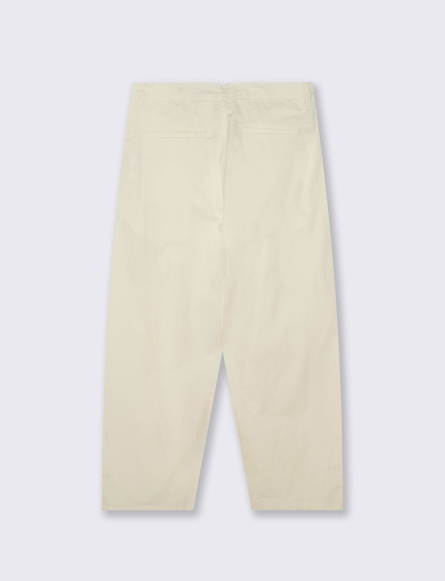 Wide Leg Chino Pants in Poplin - Beige