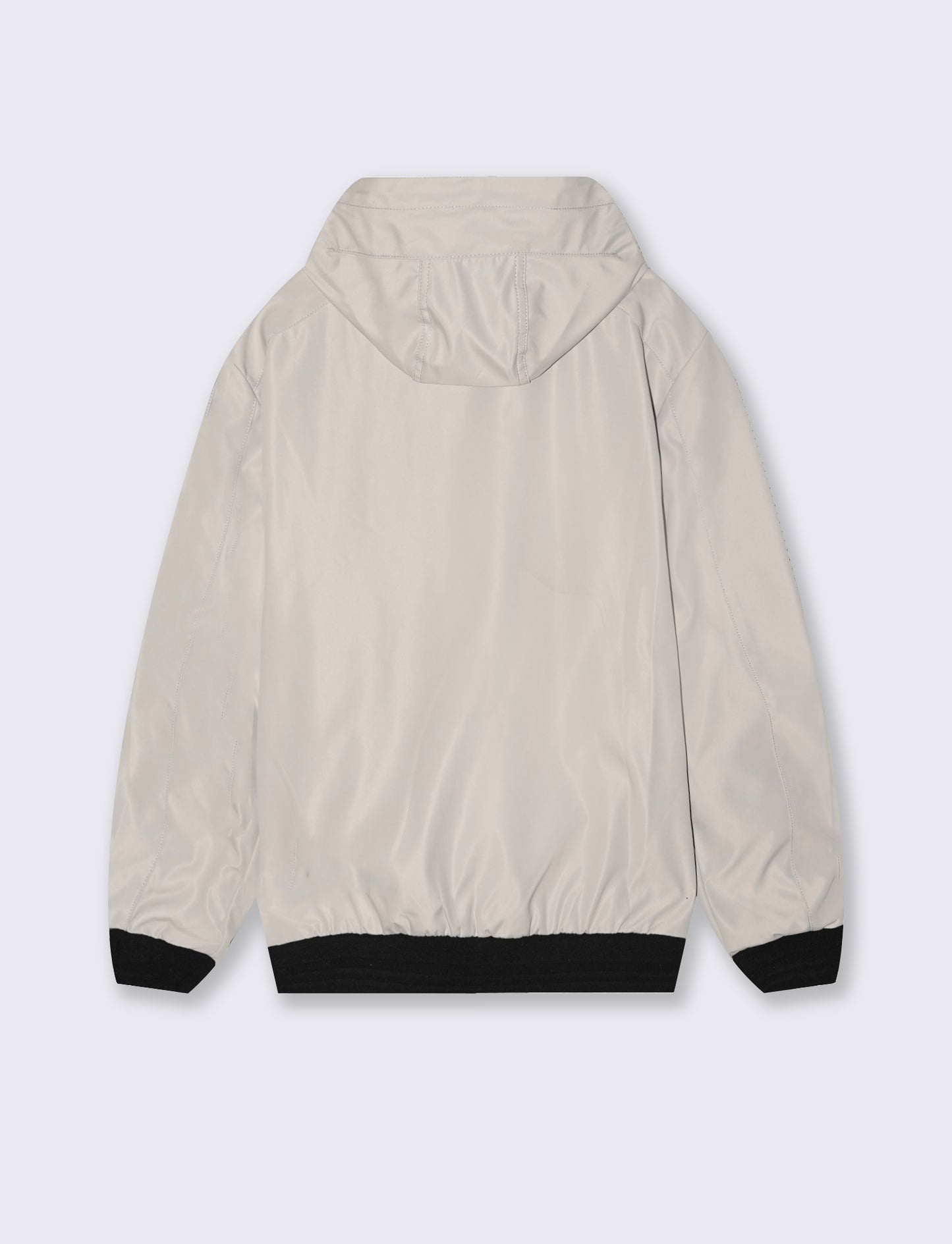 Giubbotto antivento con cappuccio regolabile - Grigio ghiaccio