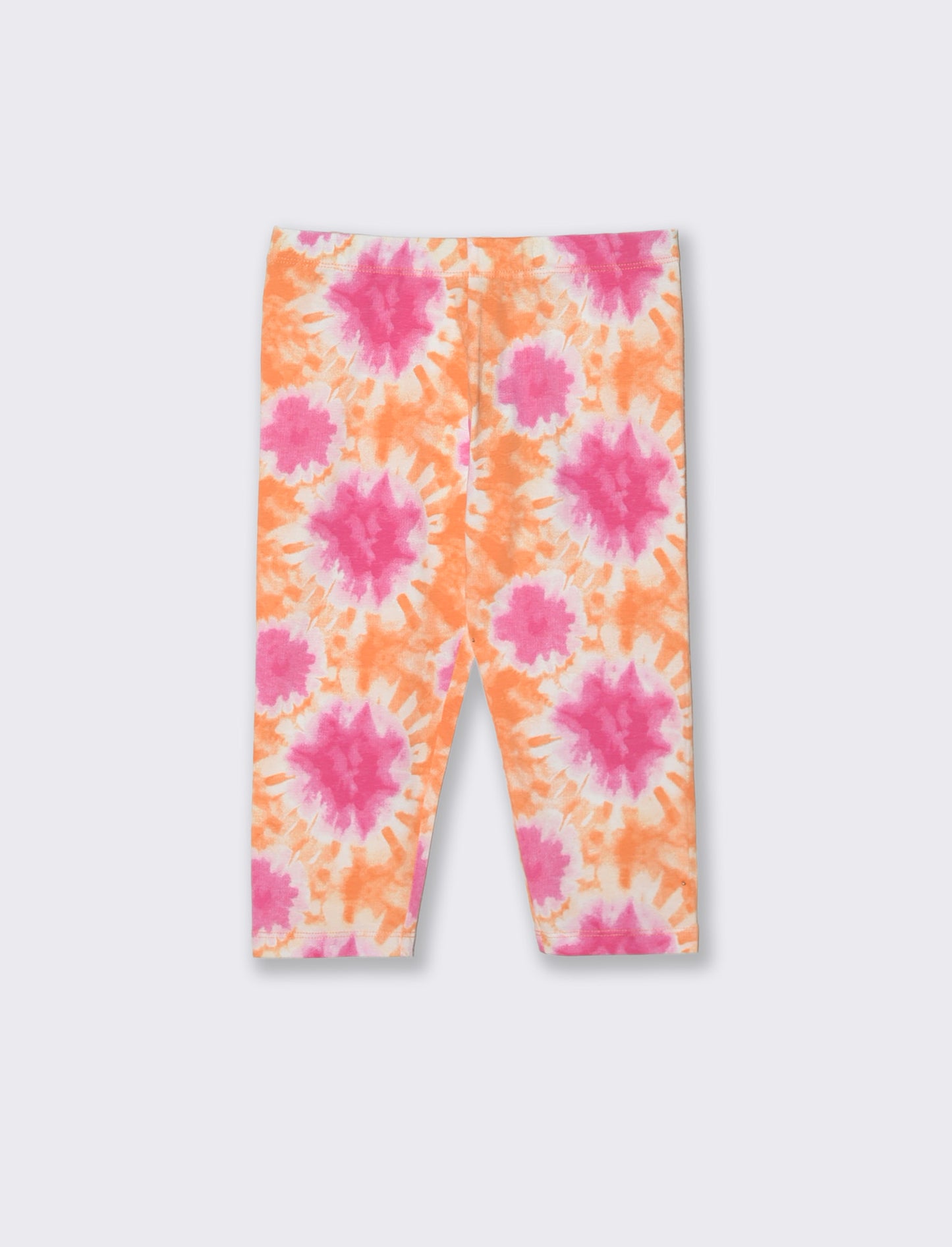 Leggings 3/4 in cotone elastico stampato - Multicolore