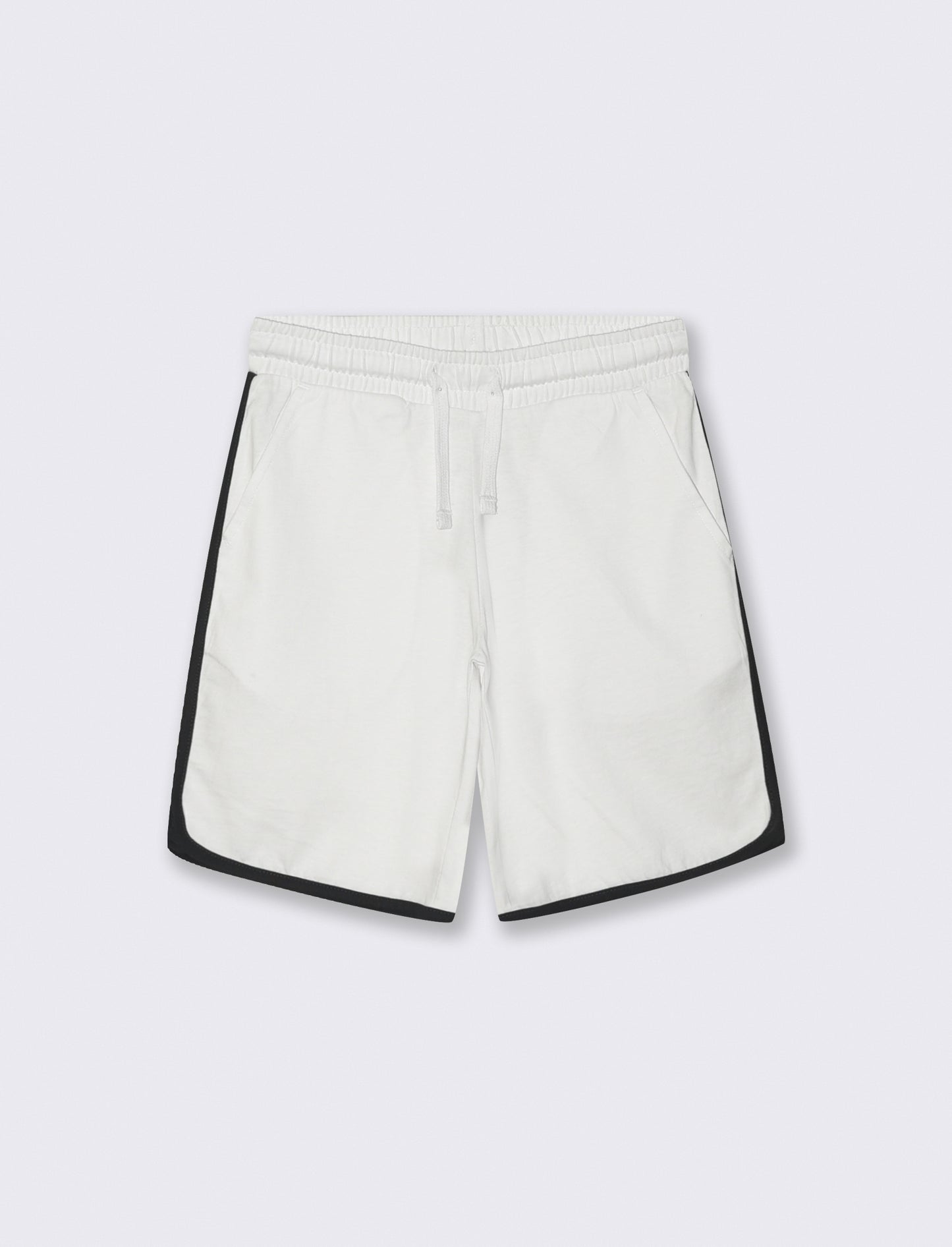 Bermuda baseball in jersey con lacci - Bianco