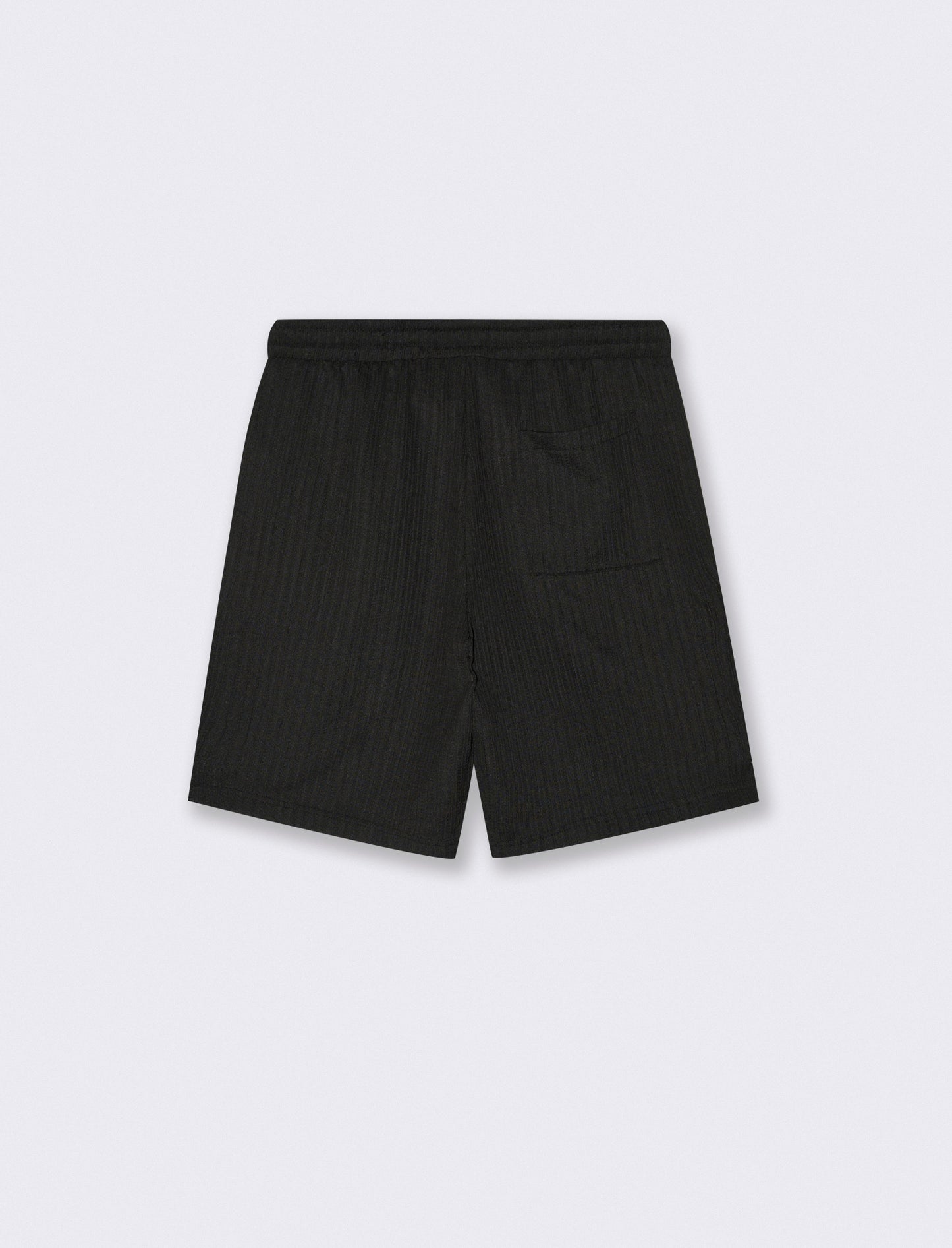 Bermuda Jacquard con Vita Jogger Relaxed - Nero