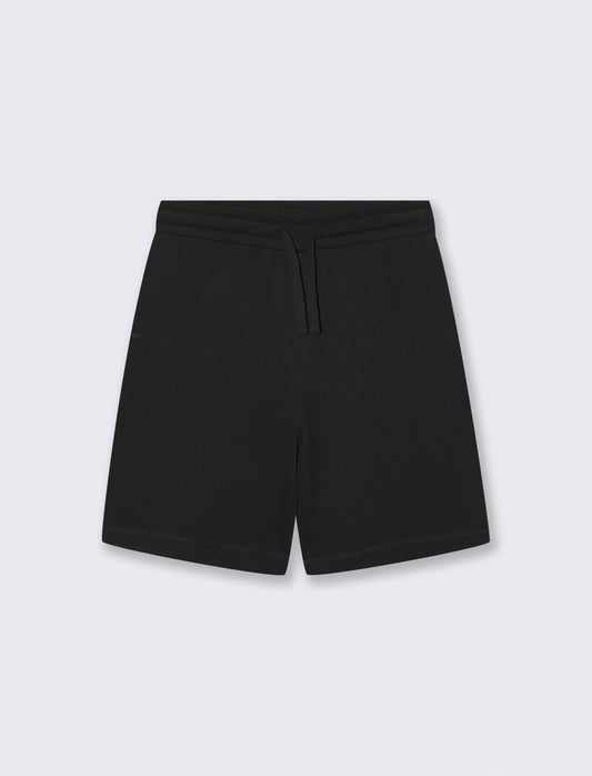 Lightweight and Versatile Sweatshirt Bermuda Shorts - Black