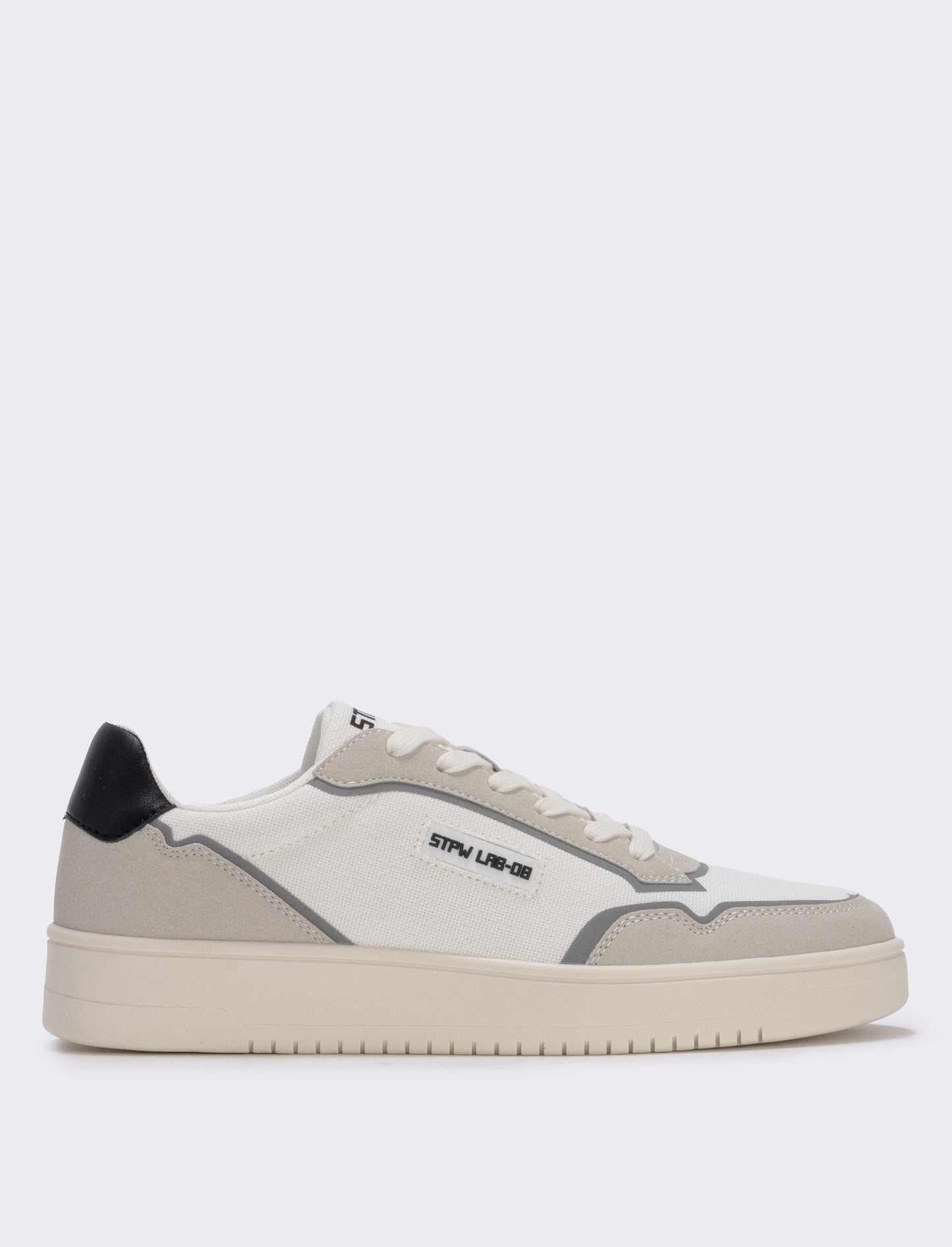 Men's Sneakers in White Canvas and Polyurethane - White