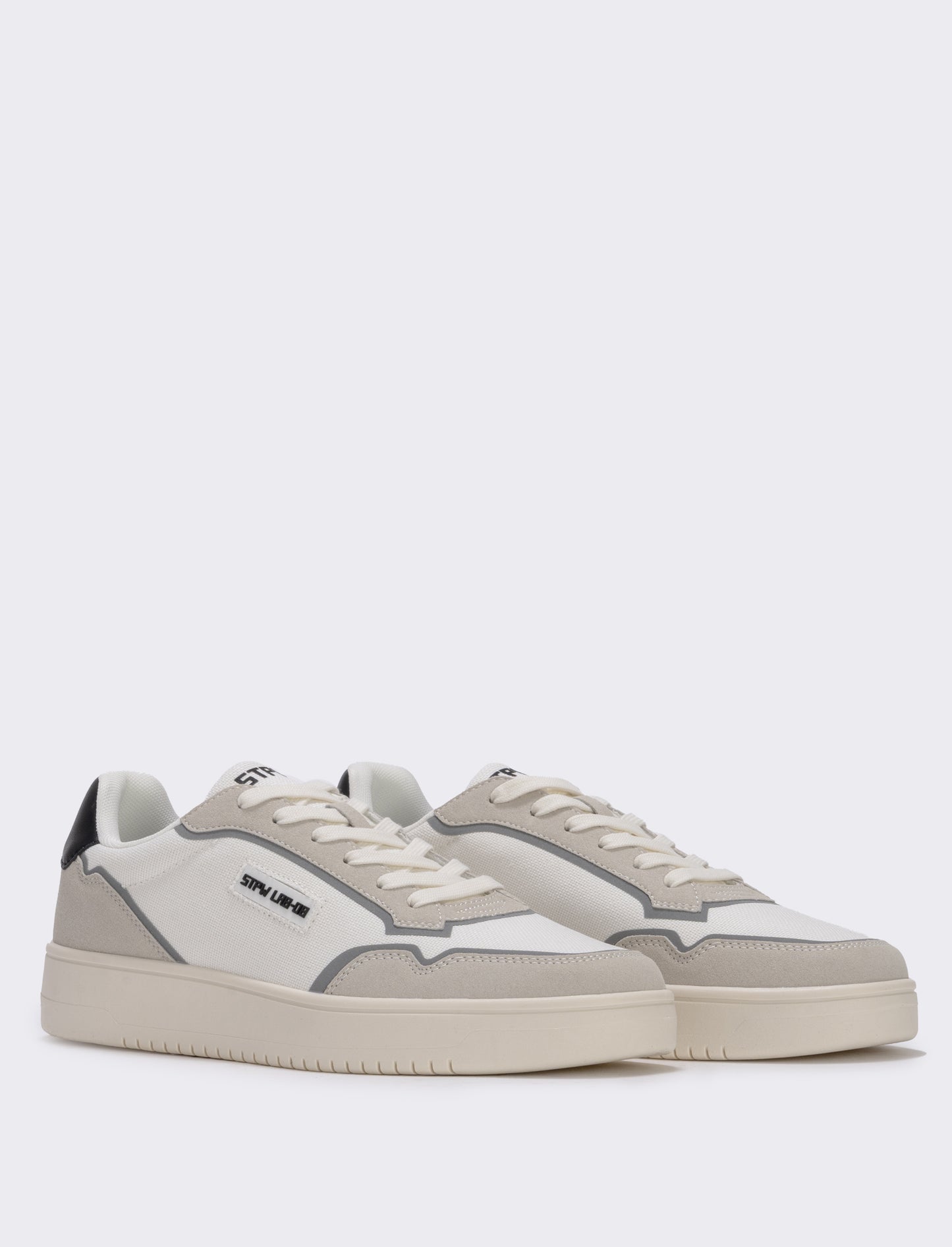 Men's Sneakers in White Canvas and Polyurethane - White