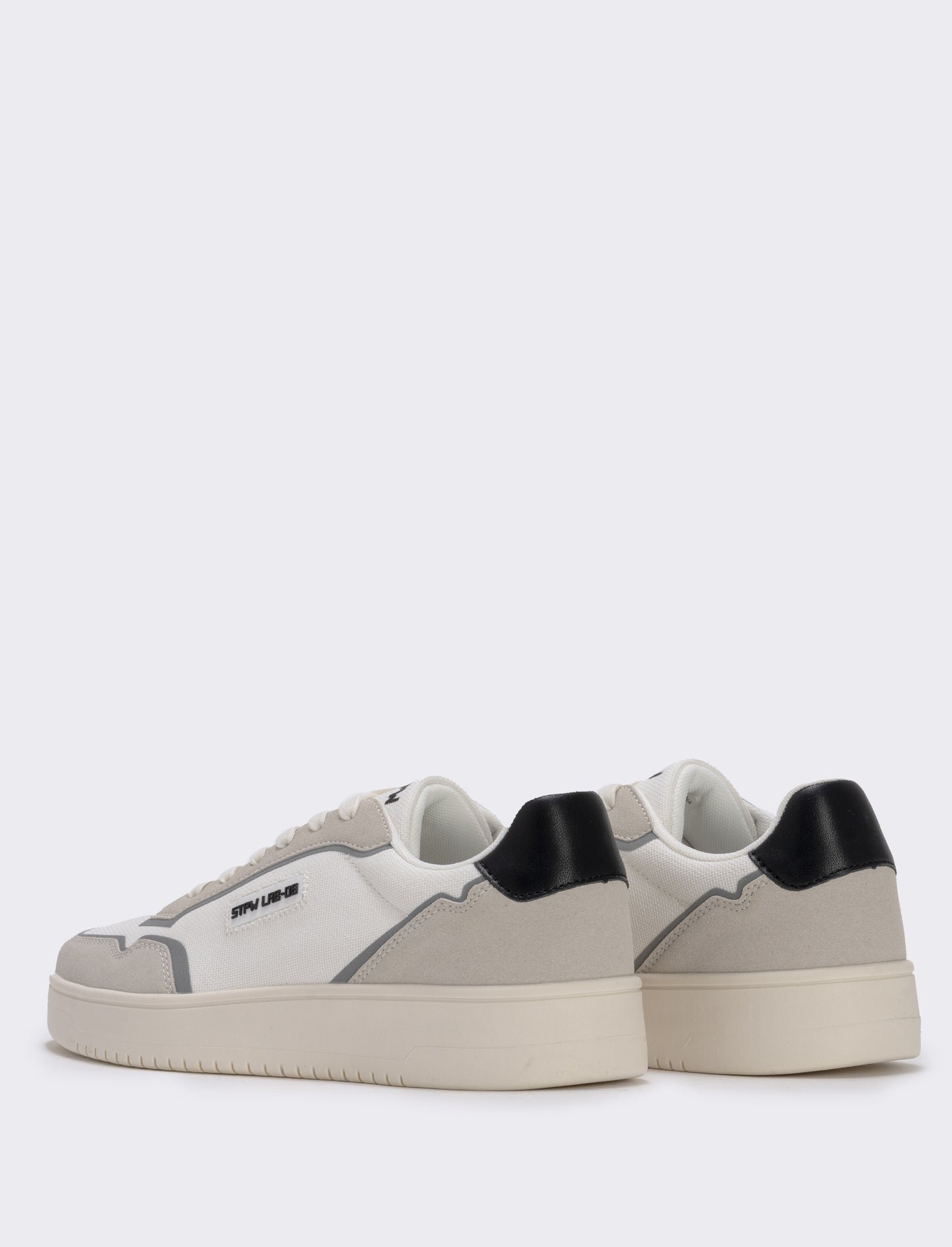 Men's Sneakers in White Canvas and Polyurethane - White
