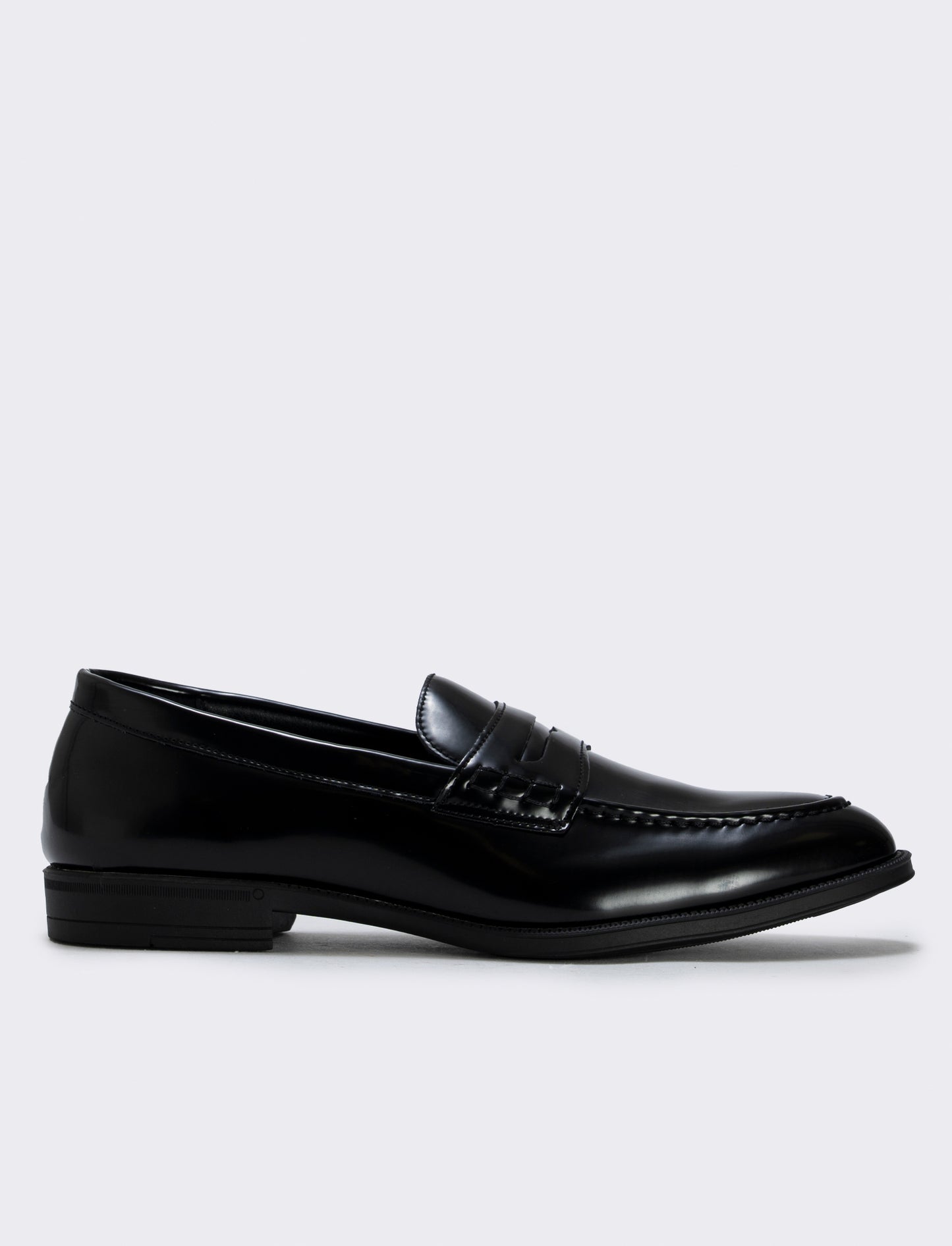Mocassino in vernice poliuretano nero uomo - Nero