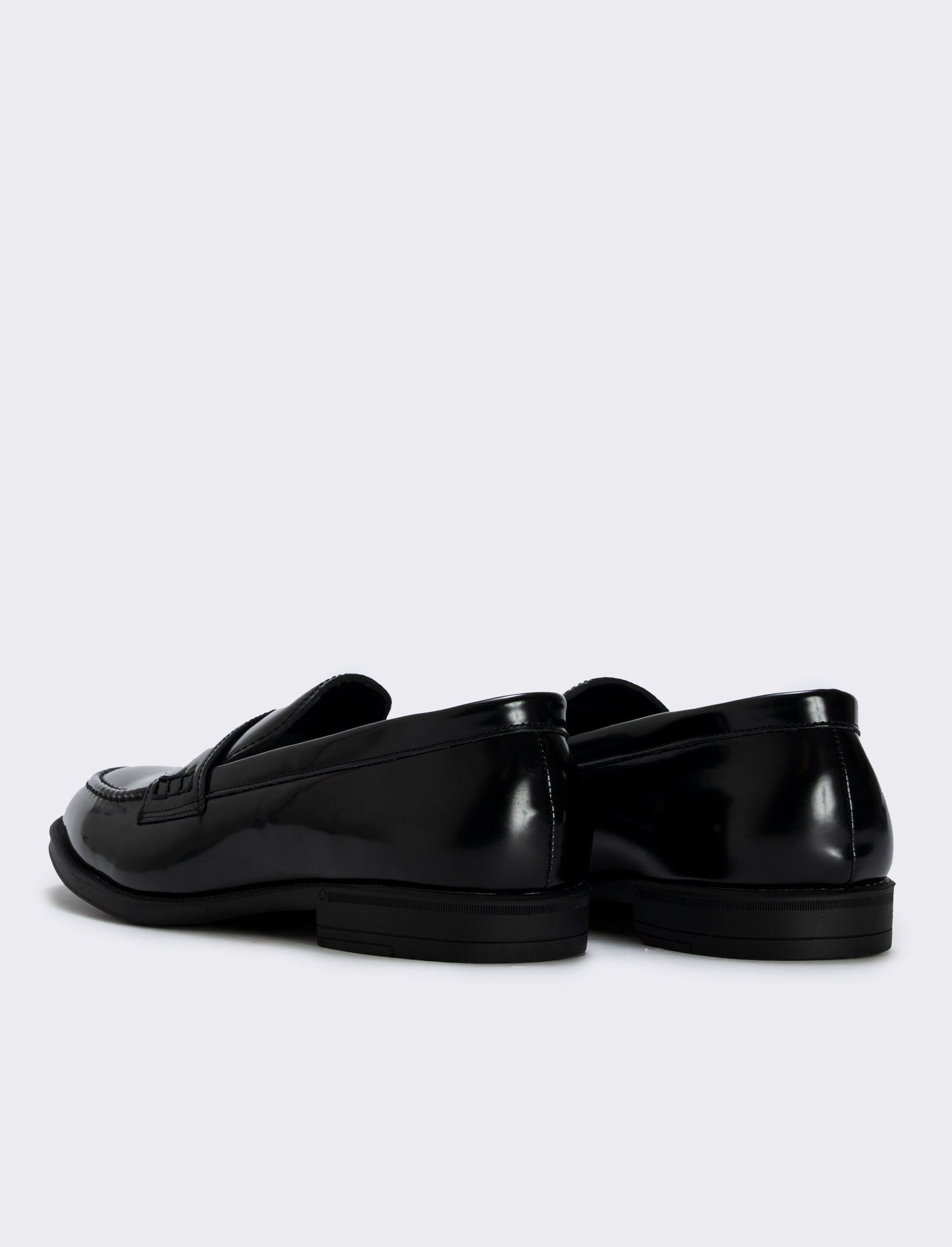Mocassino in vernice poliuretano nero uomo - Nero