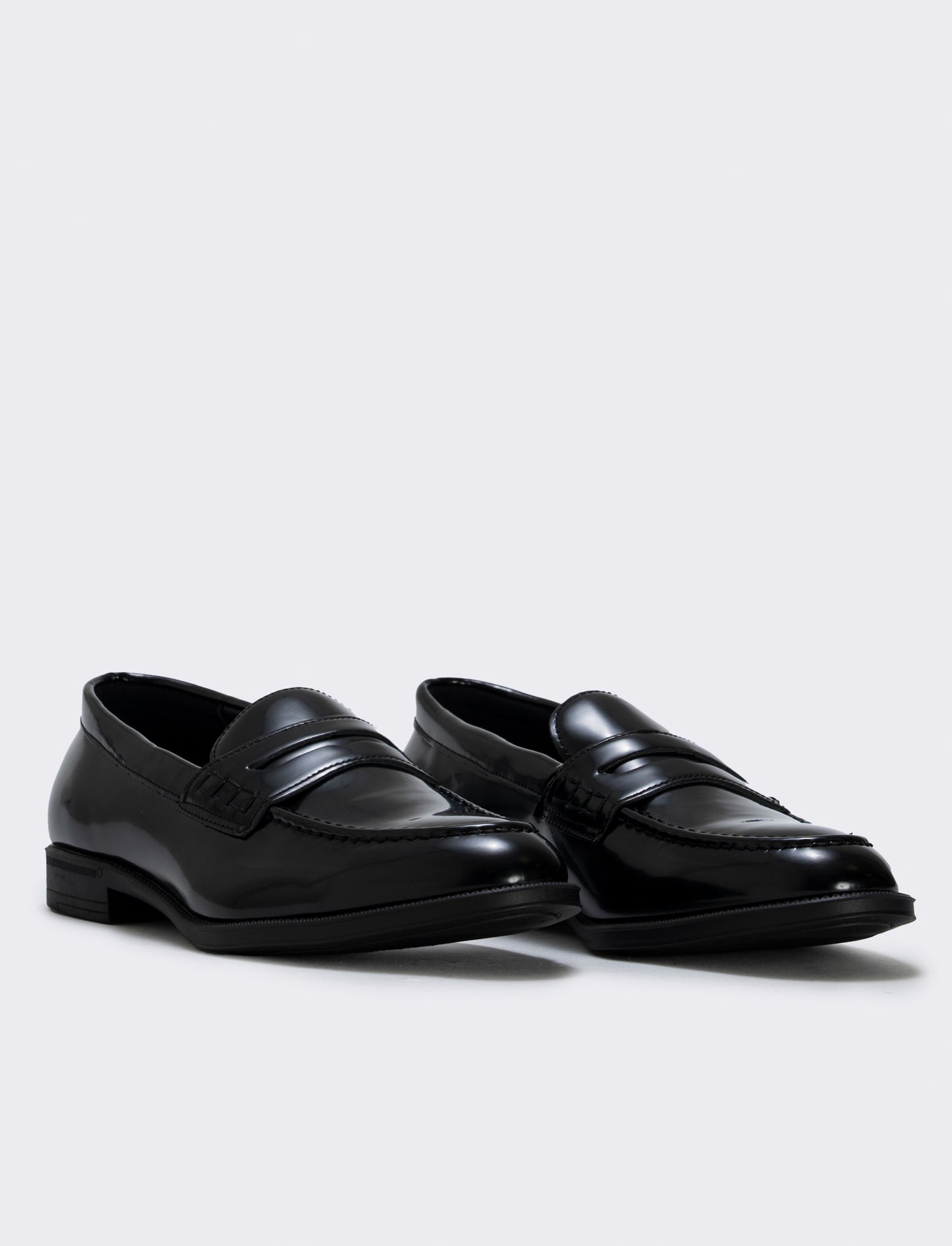 Mocassino in vernice poliuretano nero uomo - Nero