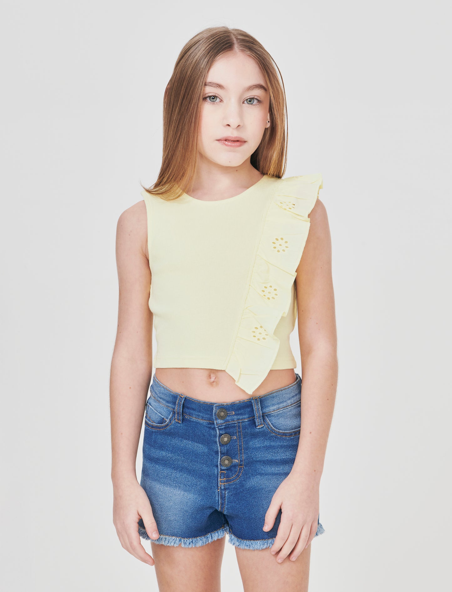 Canotta in costina. - Giallo