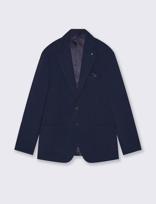 Blazer micro waffle formal fit elegant - Blue