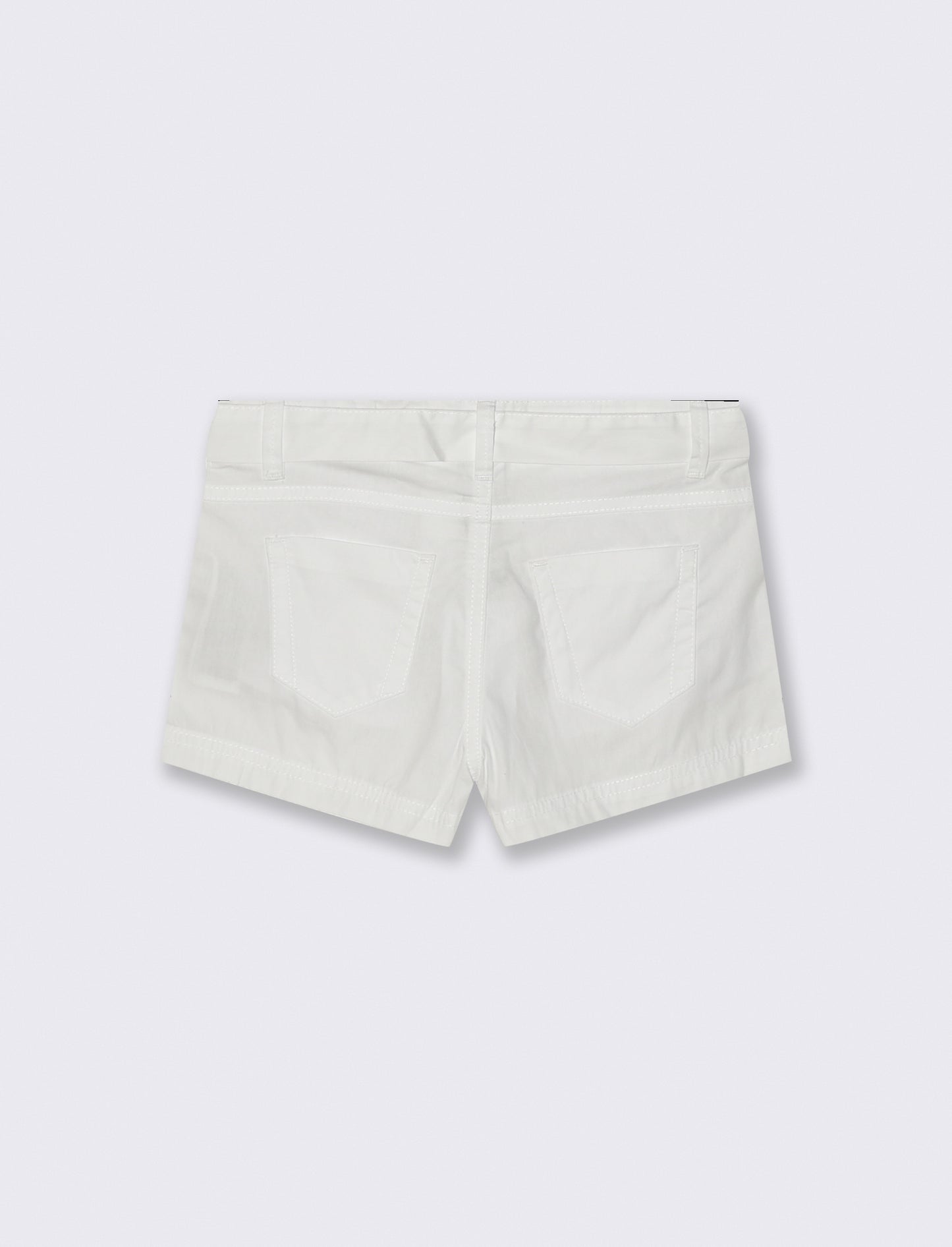 Five-pocket shorts for girls - White