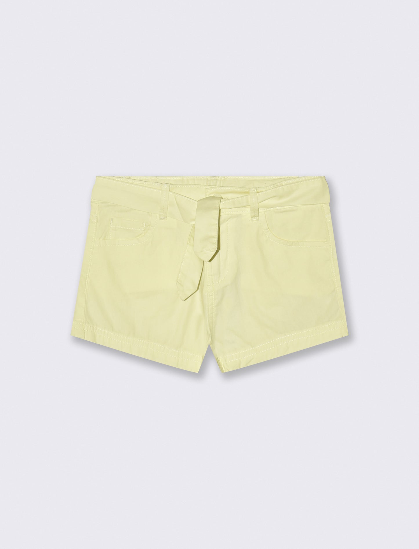 Pantaloncino cinque tasche da bambina - Giallo