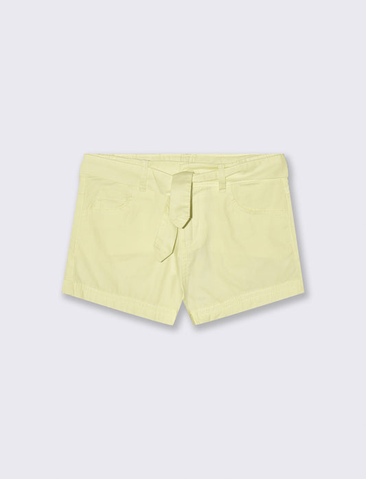 Pantaloncino cinque tasche da bambina - Giallo