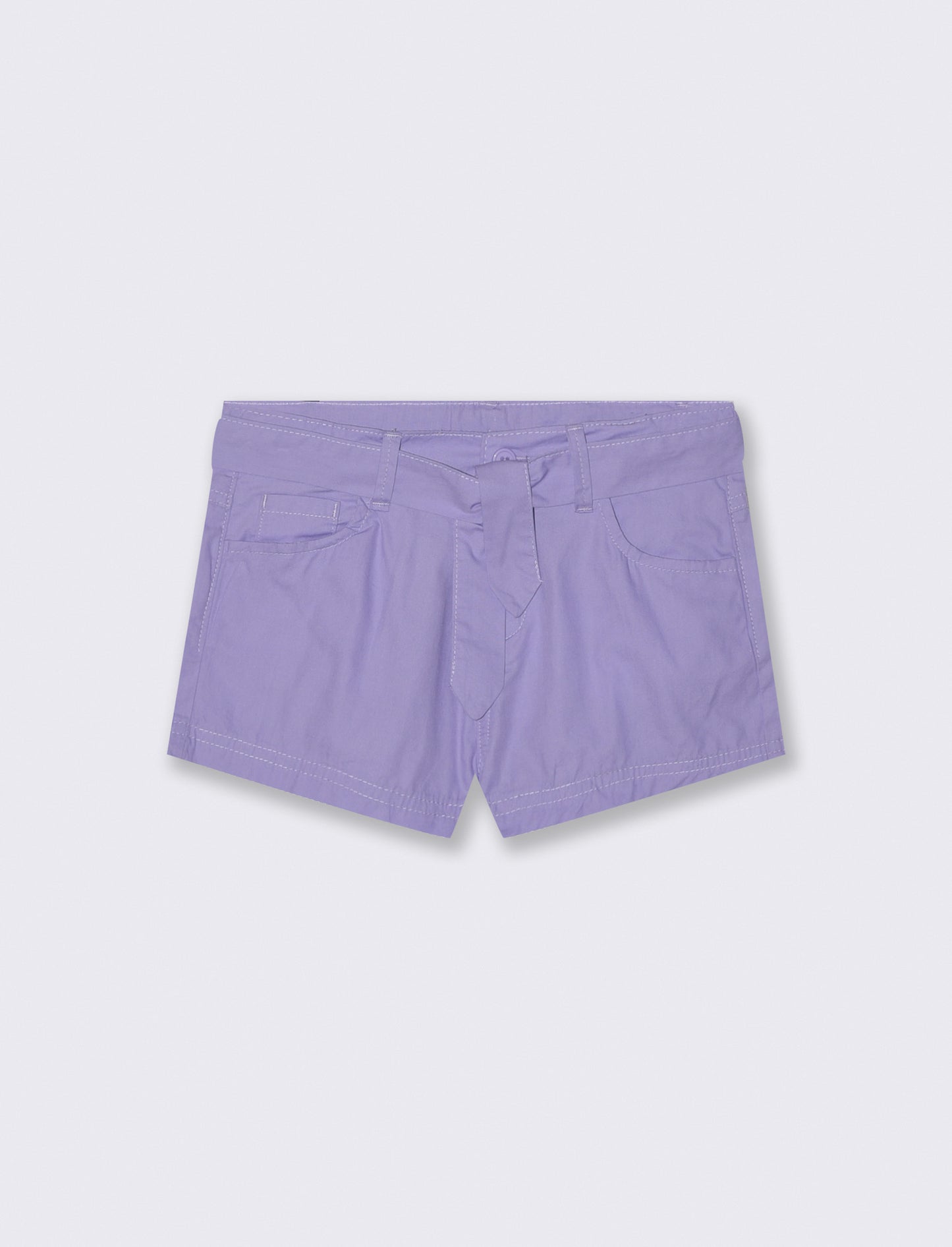 Five-pocket shorts for girls - Purple