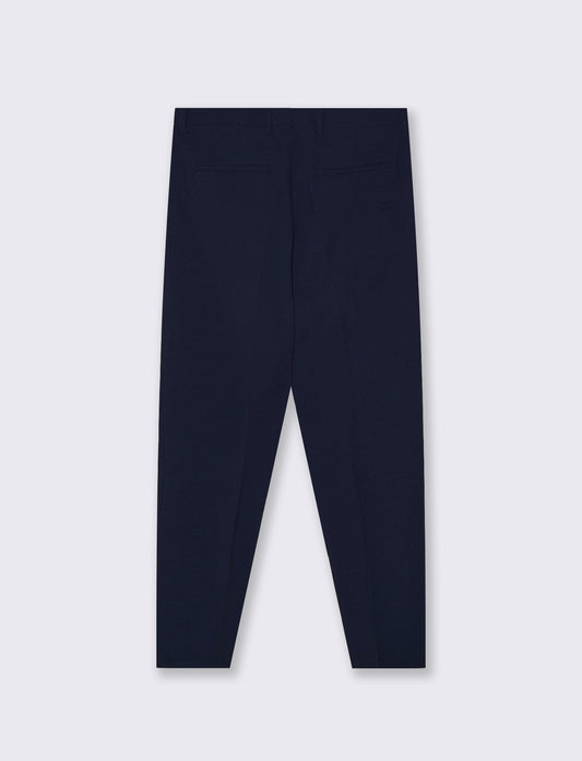 Pantaloni Micro Waffel Formali Fit - Blu