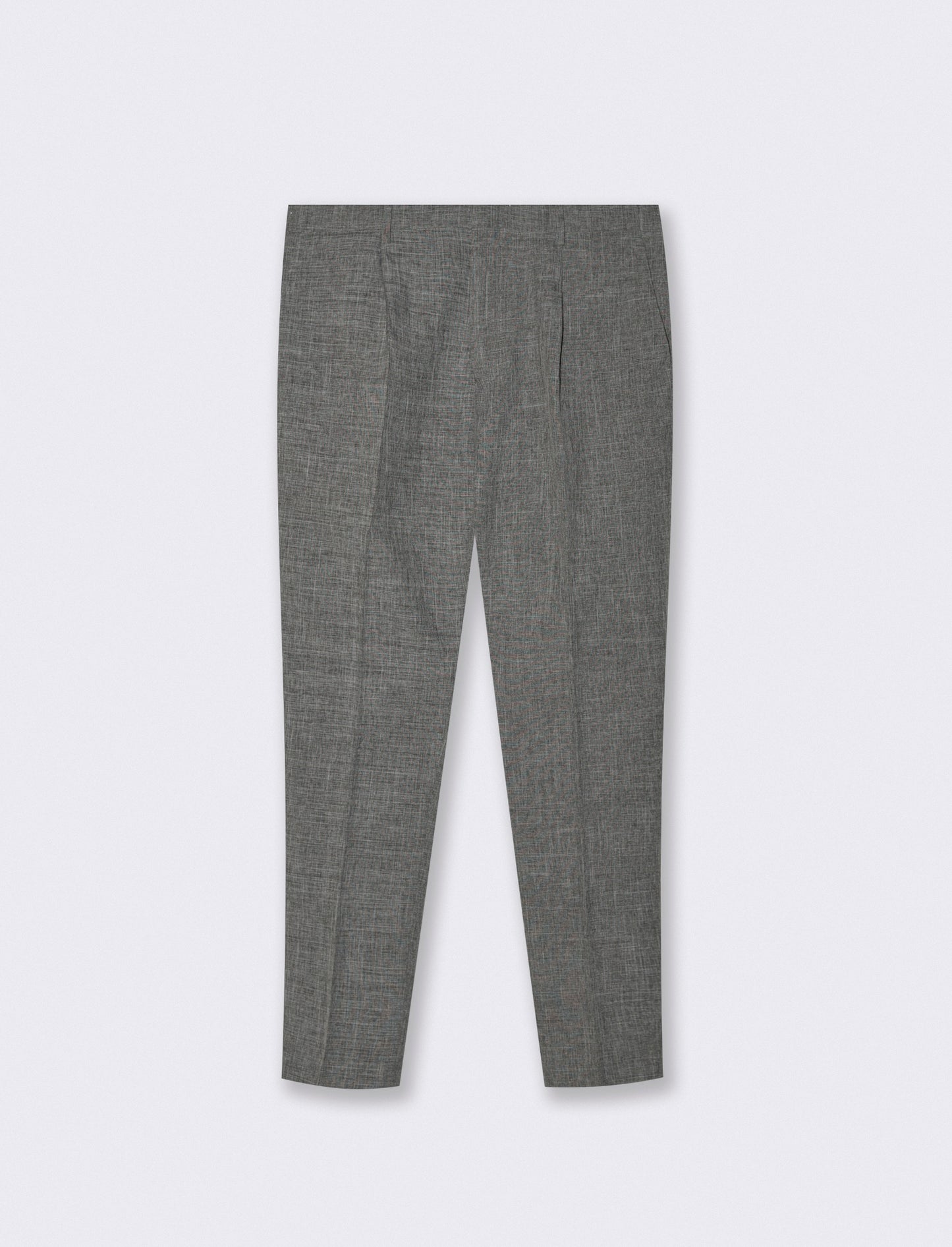 Formal Fit Slub Melange Trousers - Grey