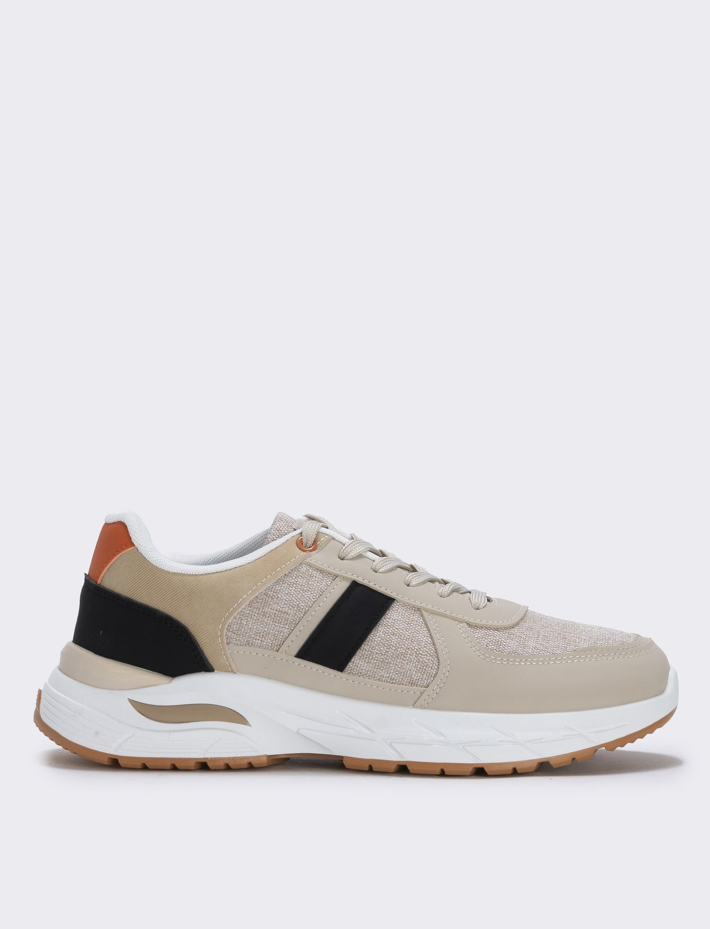 Sneakers retrò beige con dettagli a contrasto - Cammello