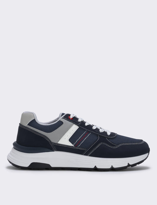 Men's Casual Sneakers in Fabric and Polyurethane - Blue