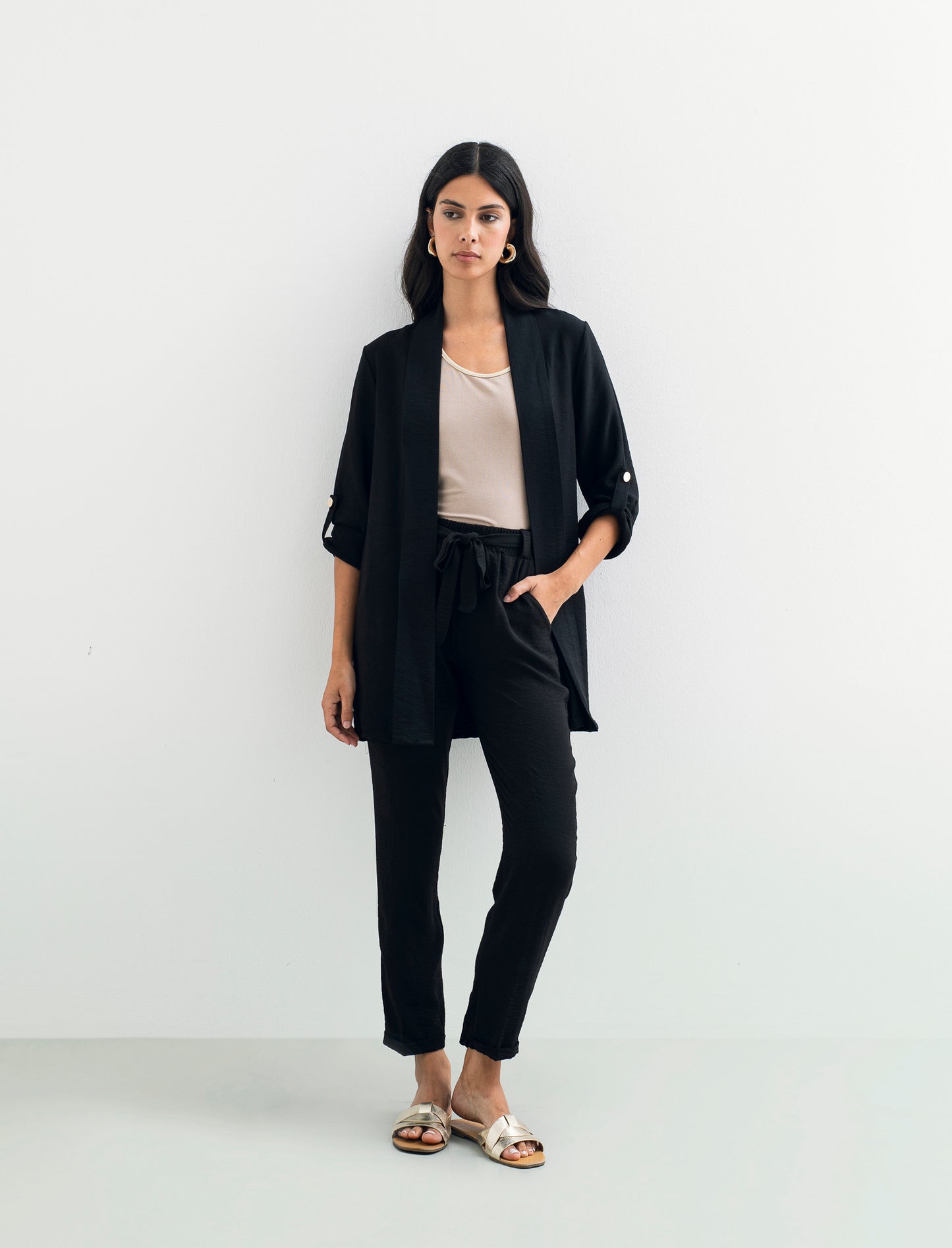 Pantalone con fusciacca - Nero