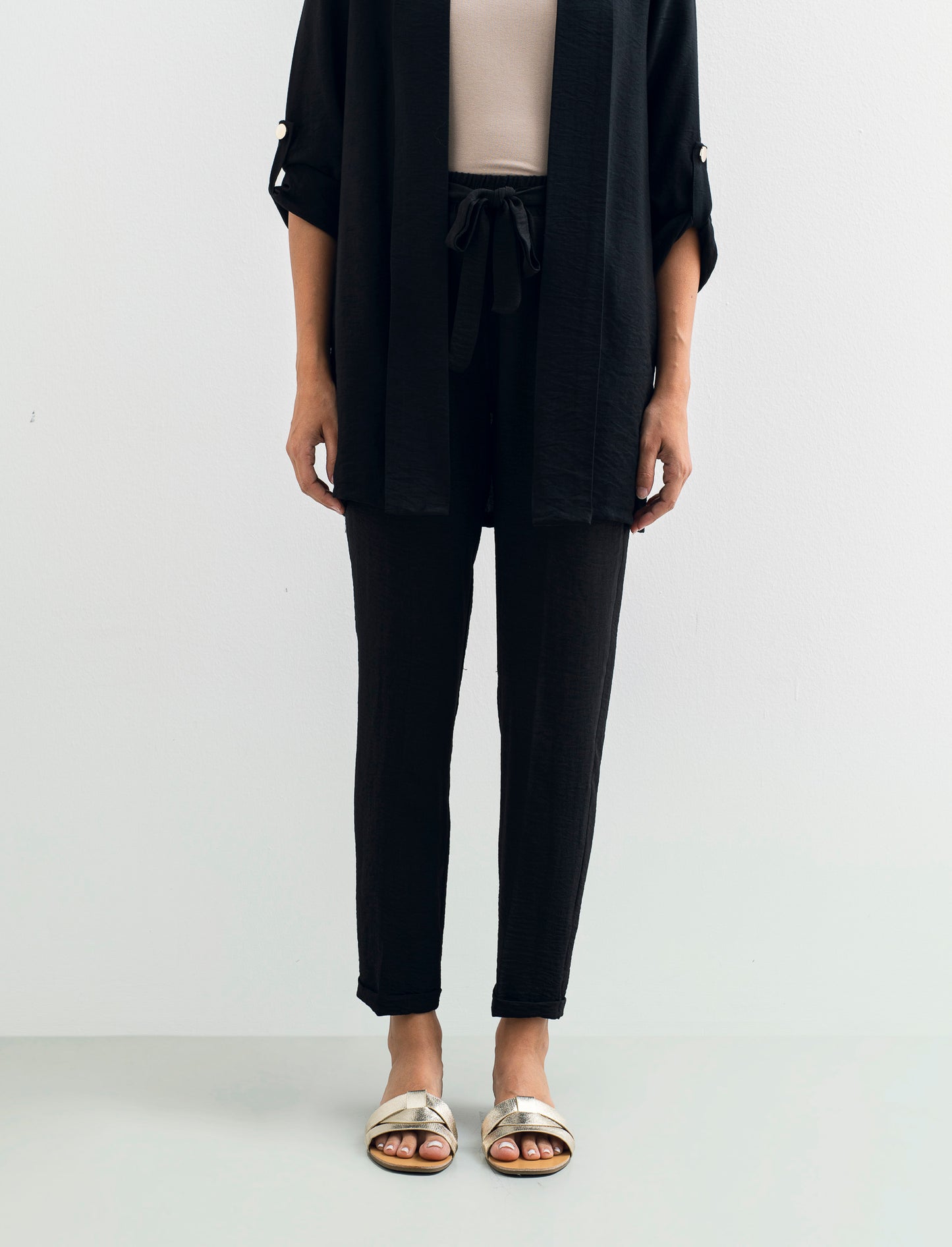 Pantalone con fusciacca - Nero