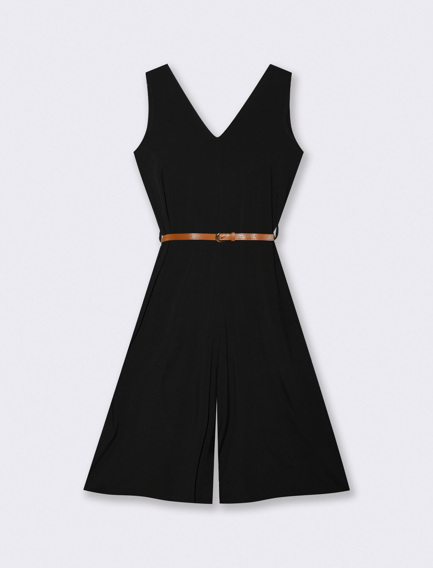 Vestito in viscosa con icrocio dietro - Nero