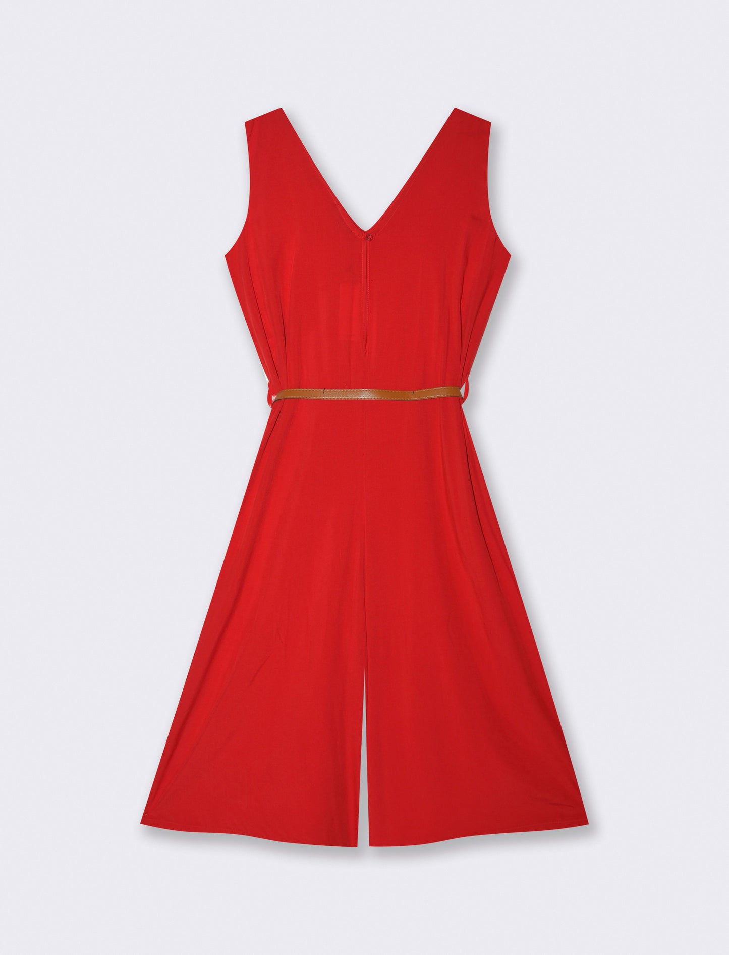 Vestito in viscosa con icrocio dietro - Rosso