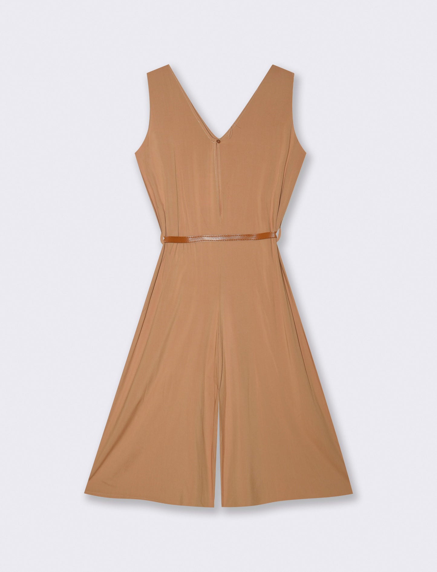 Vestito in viscosa con icrocio dietro - Beige