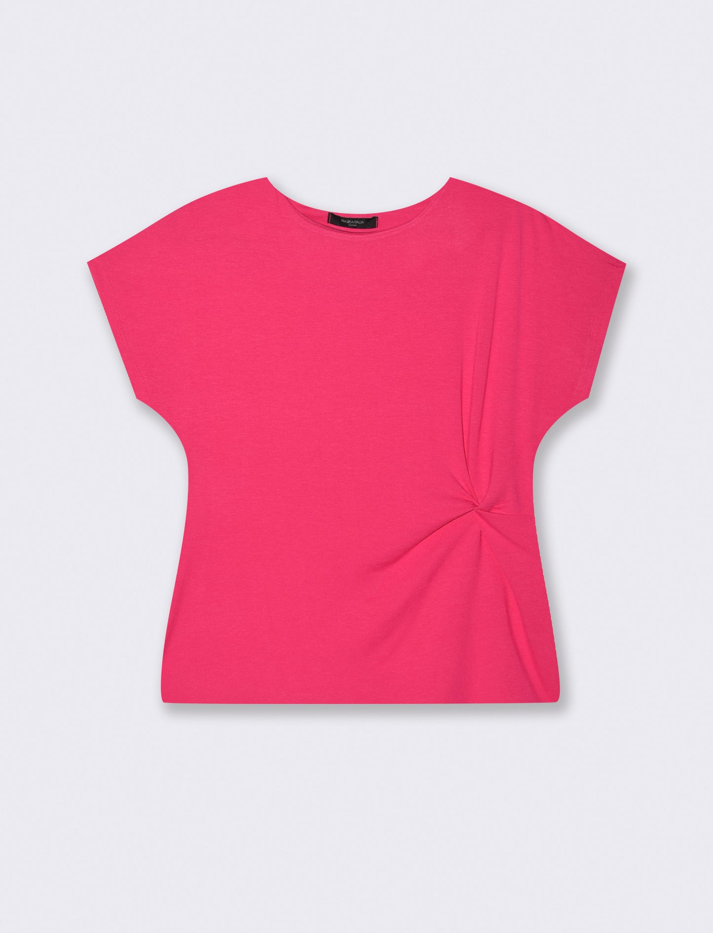 Tshirt con nodo in viscosa - Fuxia