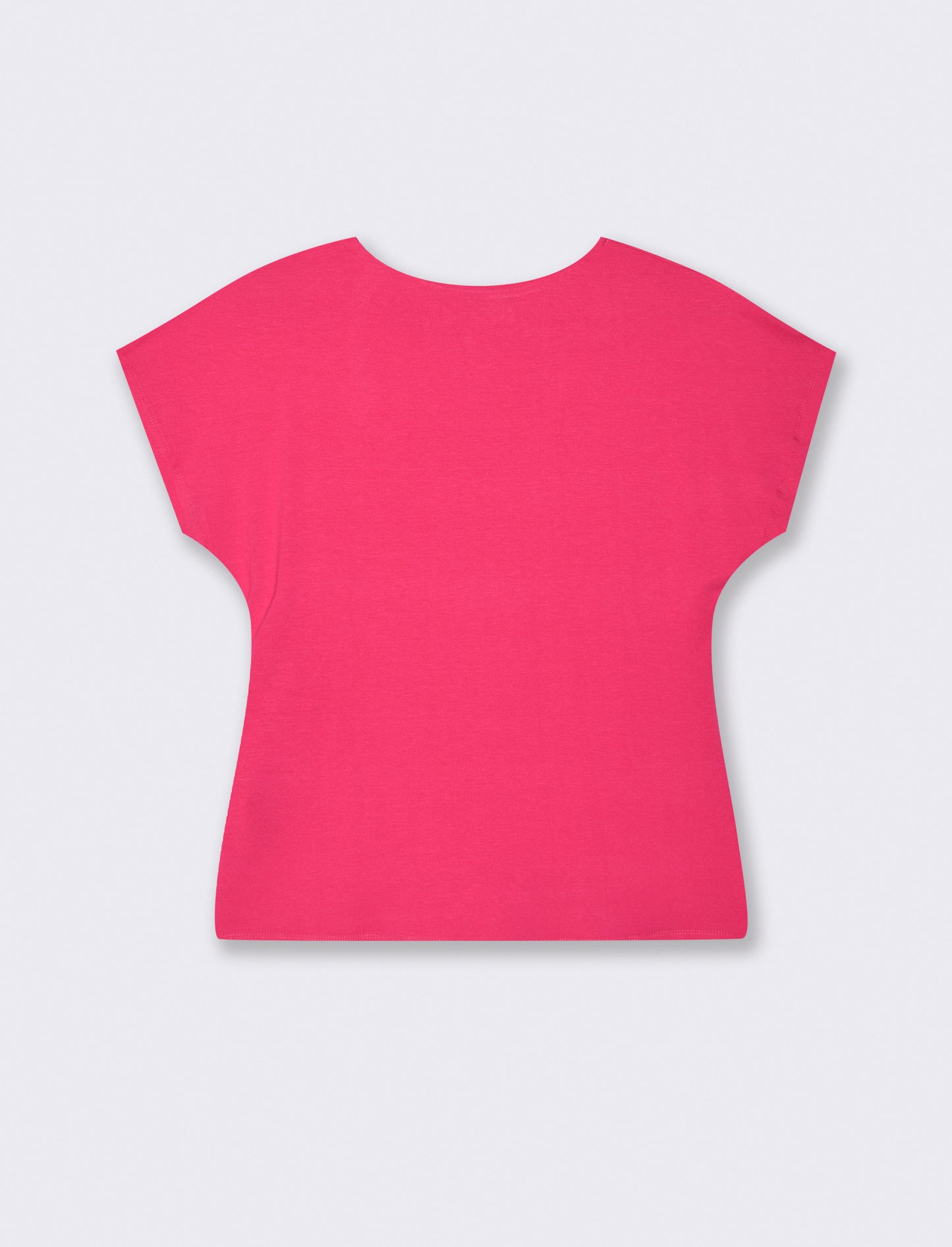 Tshirt con nodo in viscosa - Fuxia