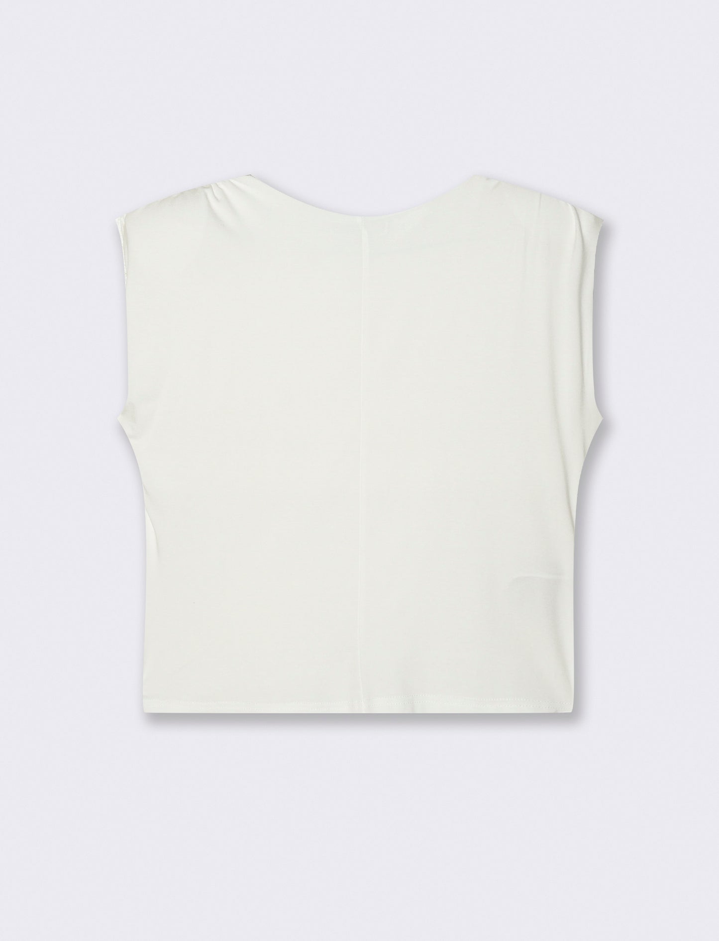 Tshirt smanicata con spalline - Bianco latte
