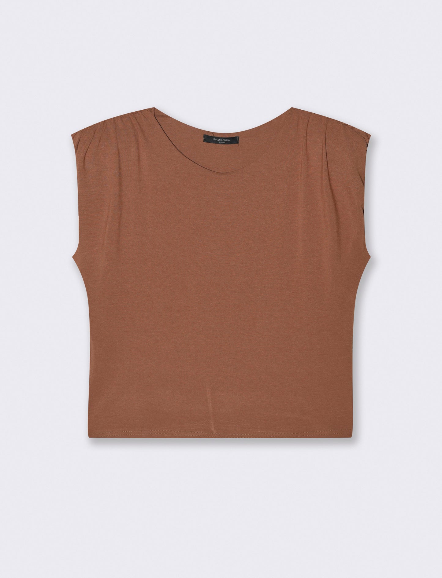 Tshirt smanicata con spalline - Marrone tabacco