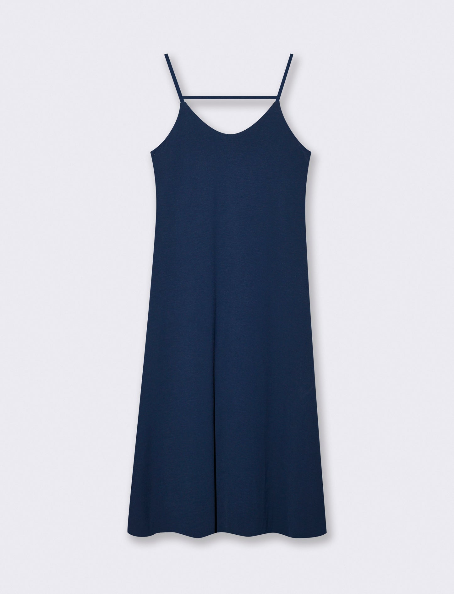 Vestito lungo con bretelline - Blu