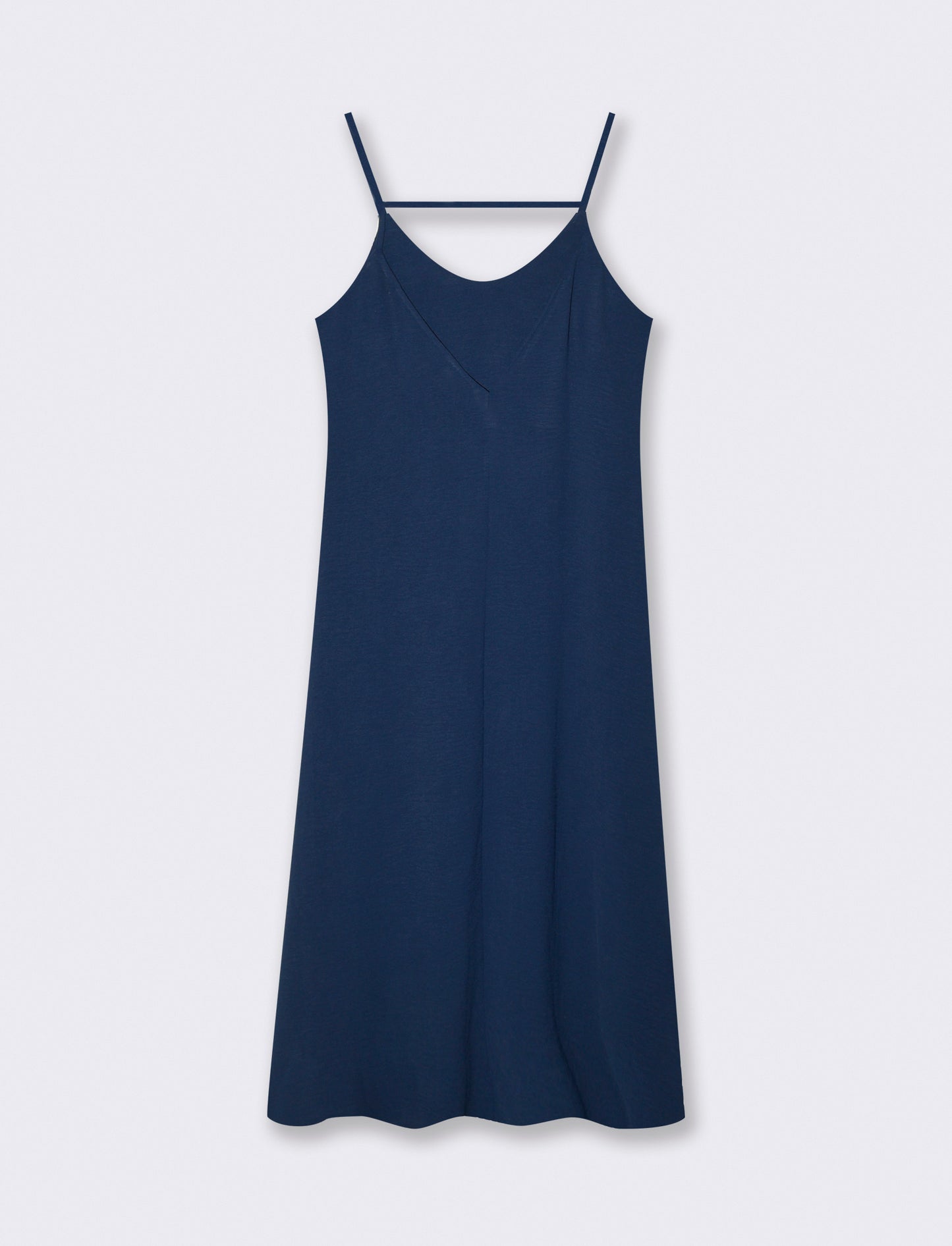 Vestito lungo con bretelline - Blu