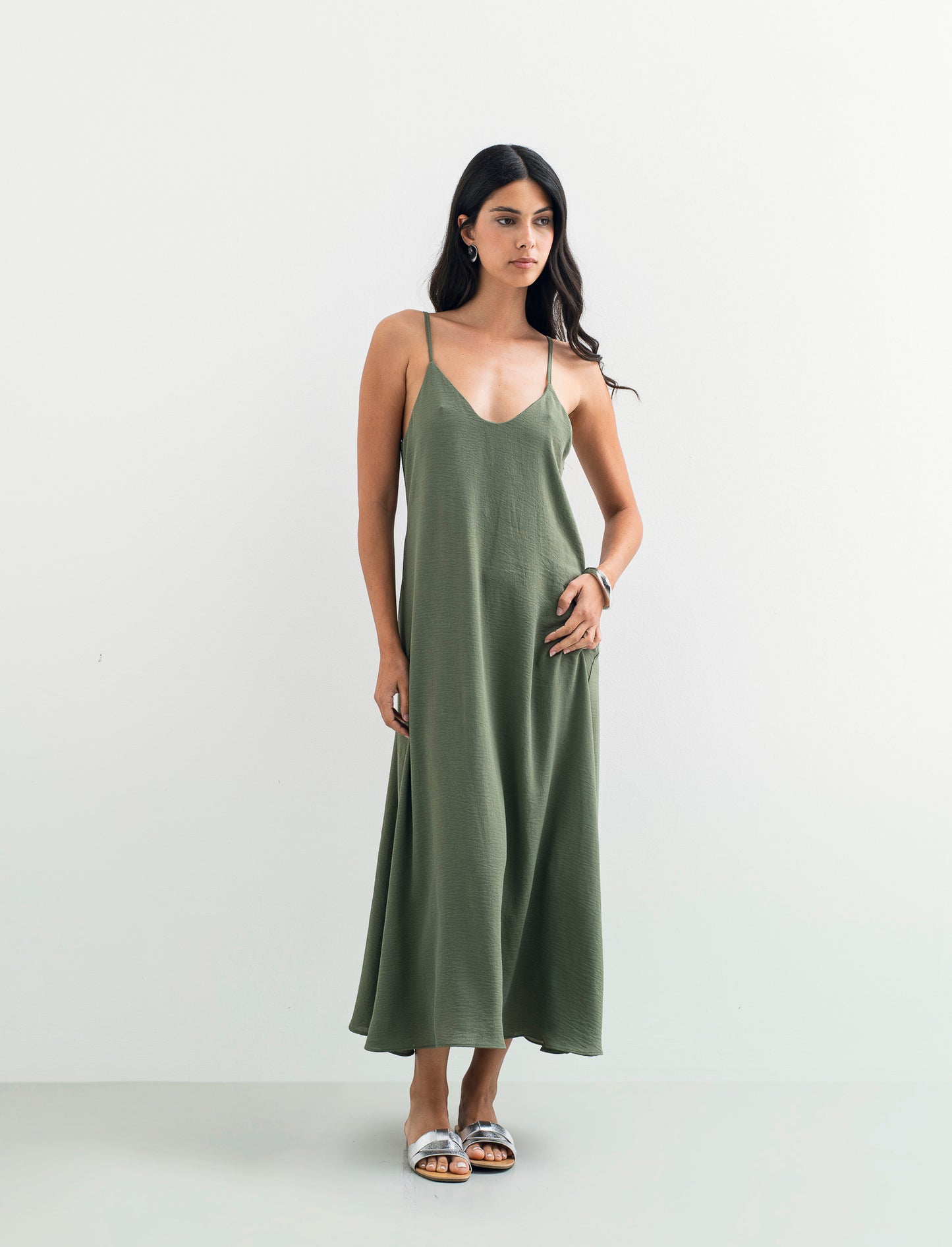Vestito lungo con bretelline - Ve.milit.