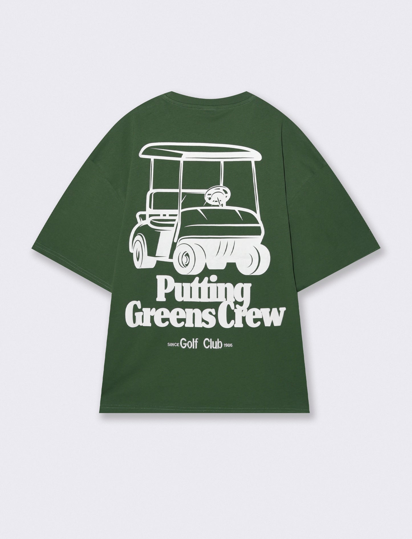 T-shirt girocollo con stampe e ricami - Verde