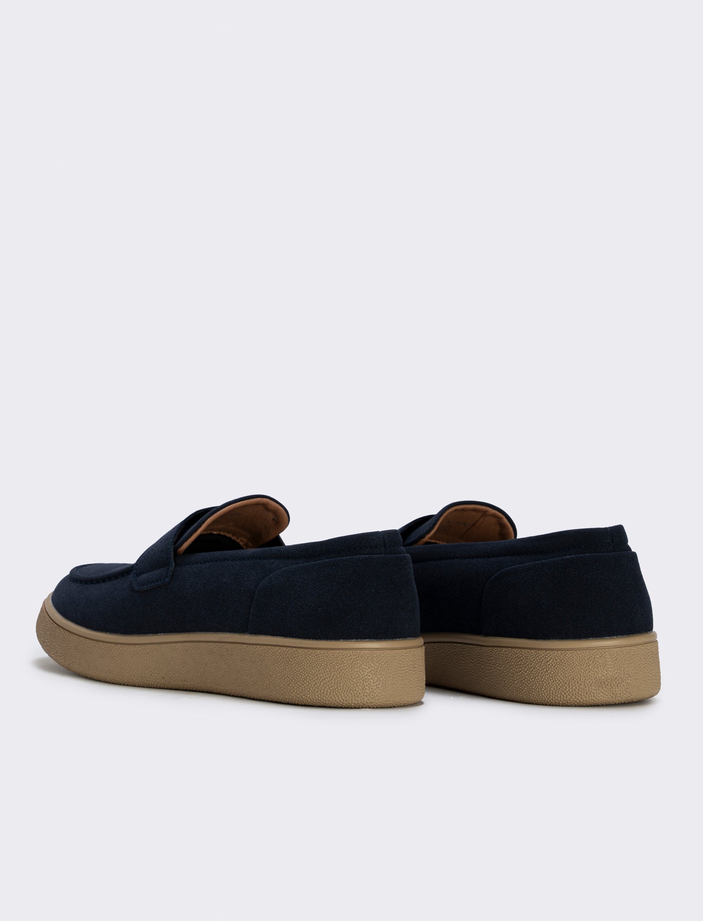 Mocassino uomo in poliuretano scamosciato - Blu