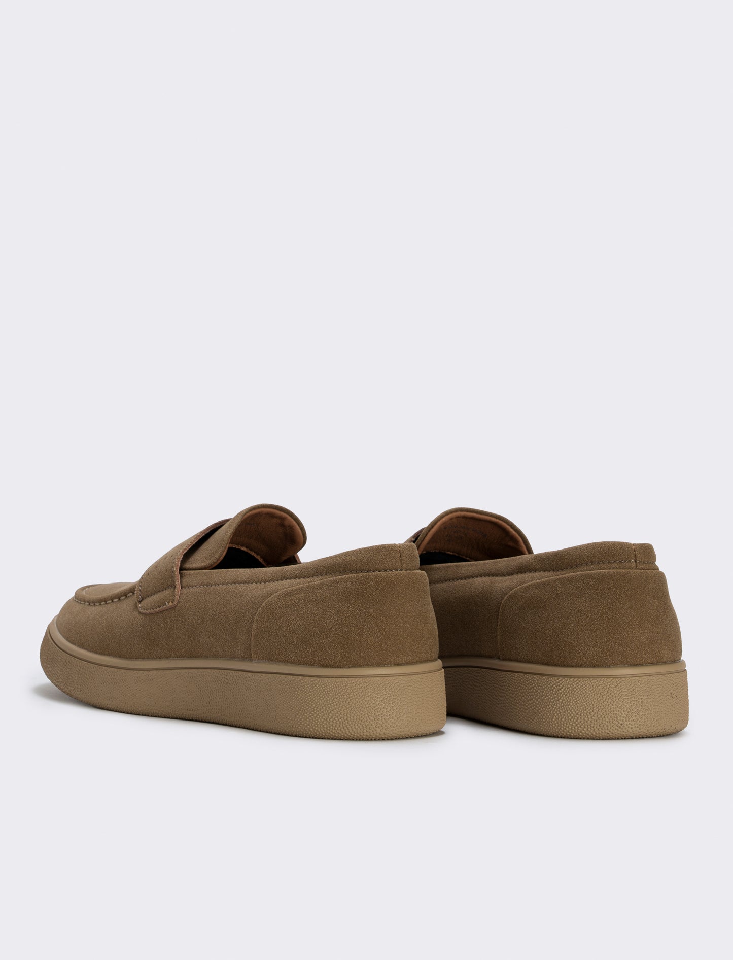 Mocassino uomo in poliuretano scamosciato - Cammello