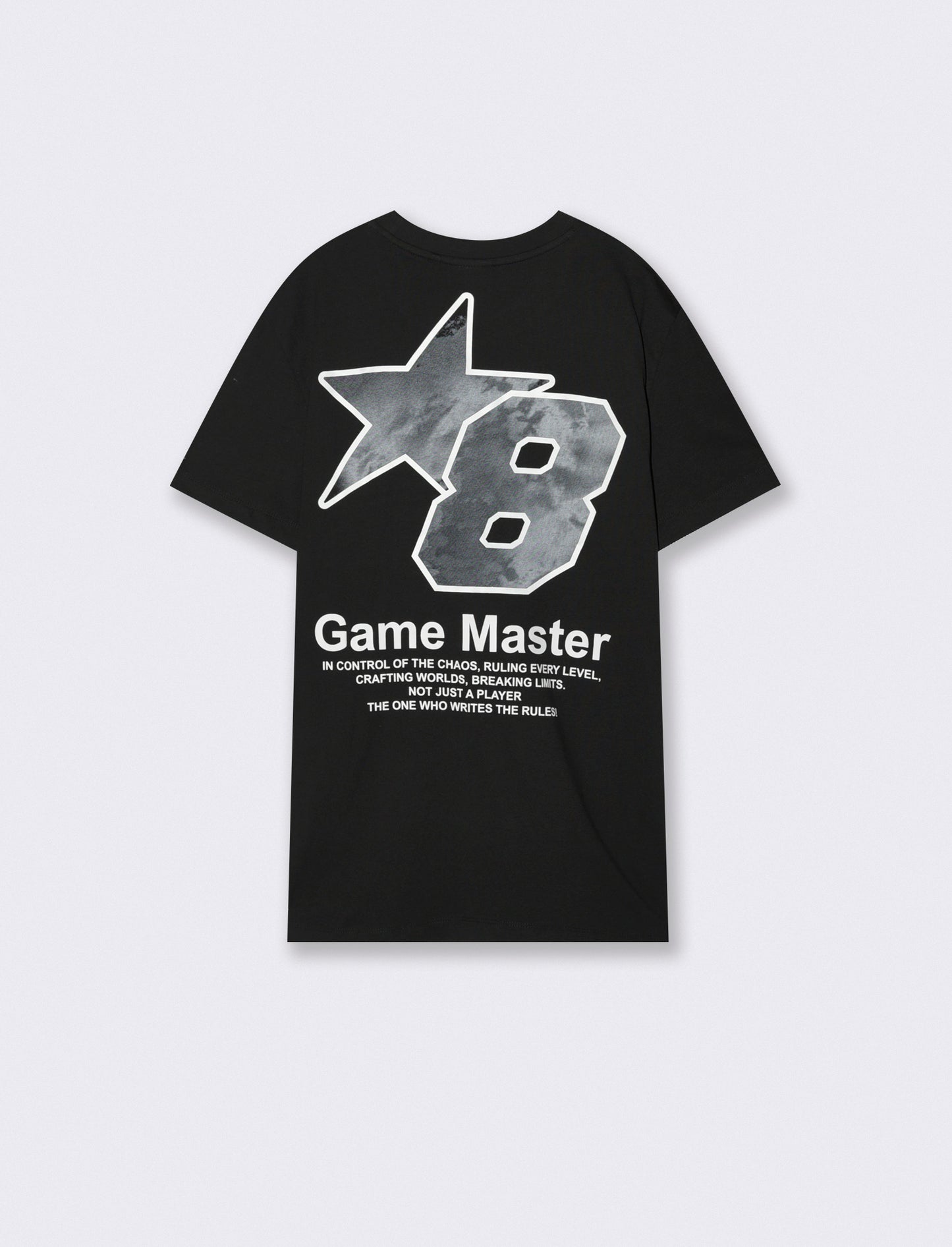 T-shirt girocollo con stampe mimetiche - Nero