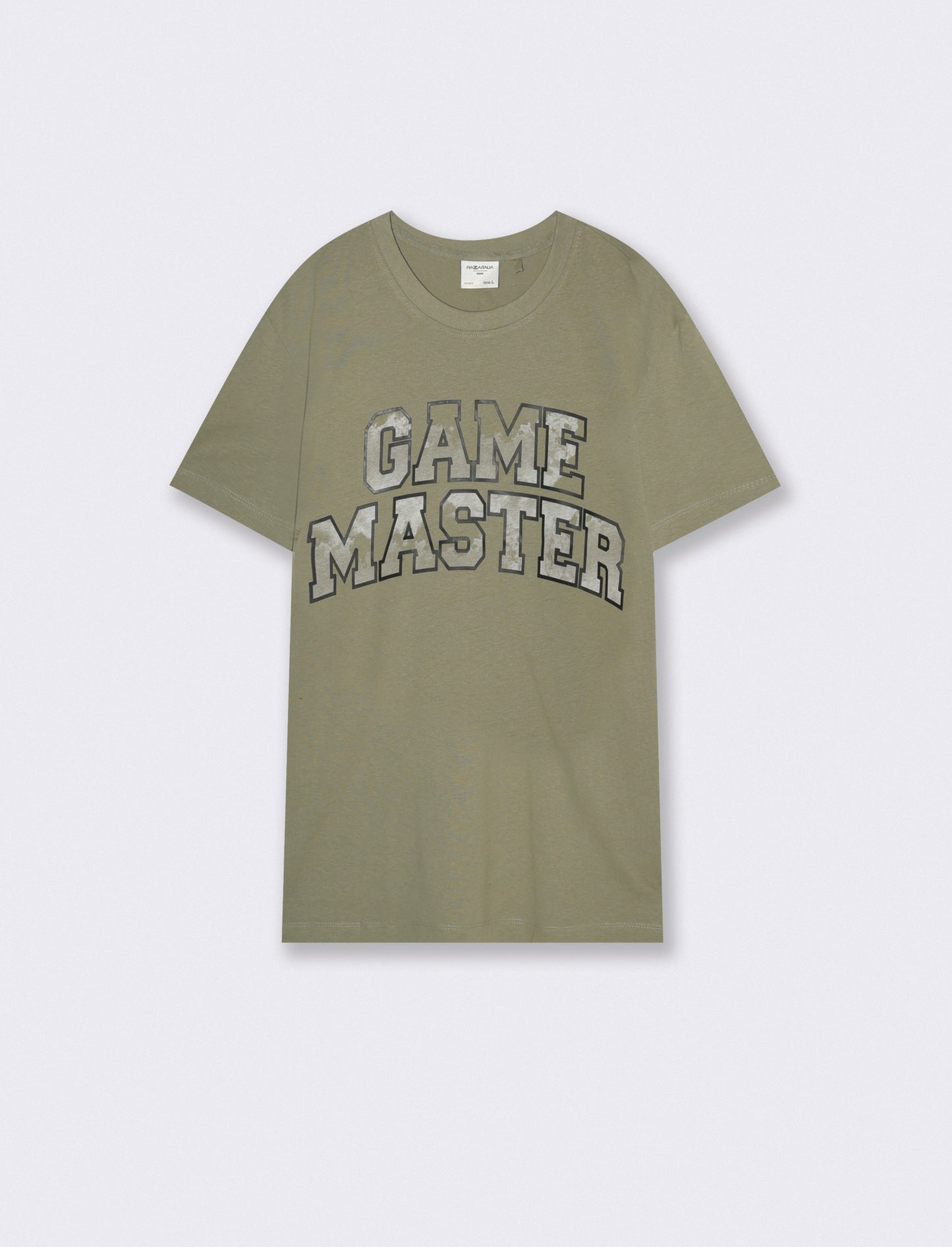 T-shirt girocollo con stampe mimetiche - Verde salvia