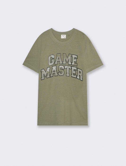 T-shirt girocollo con stampe mimetiche - Verde salvia