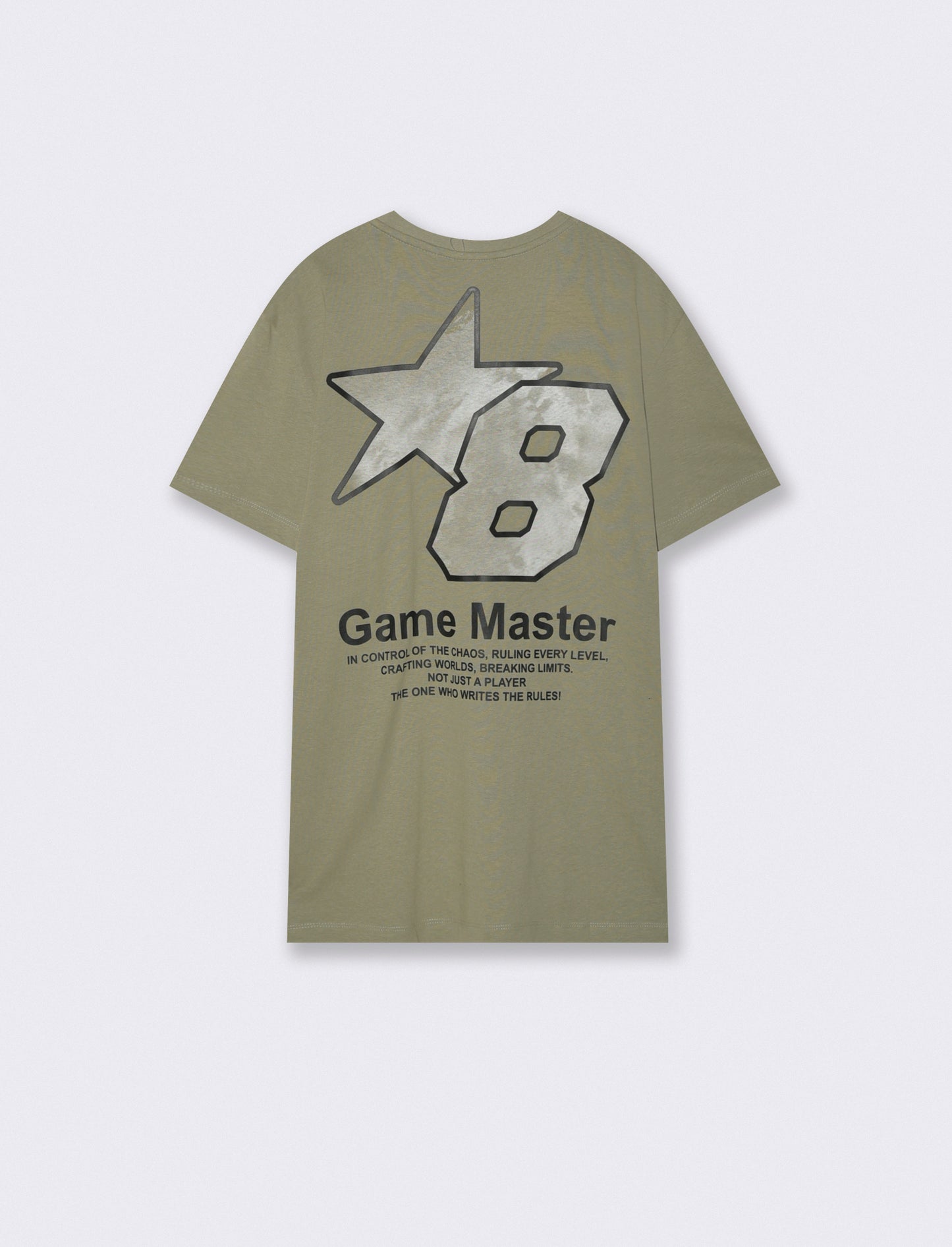 T-shirt girocollo con stampe mimetiche - Verde salvia