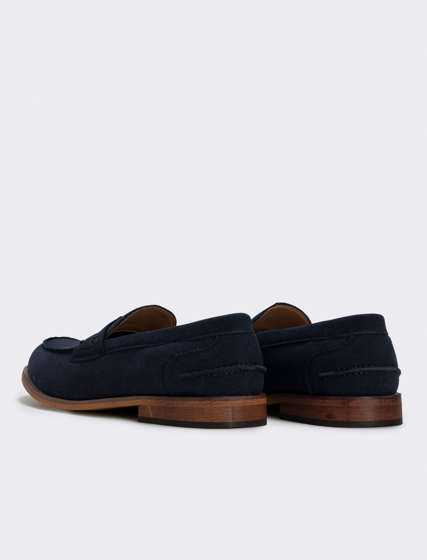 Mocassino scamosciato uomo in poliuretano - Blu