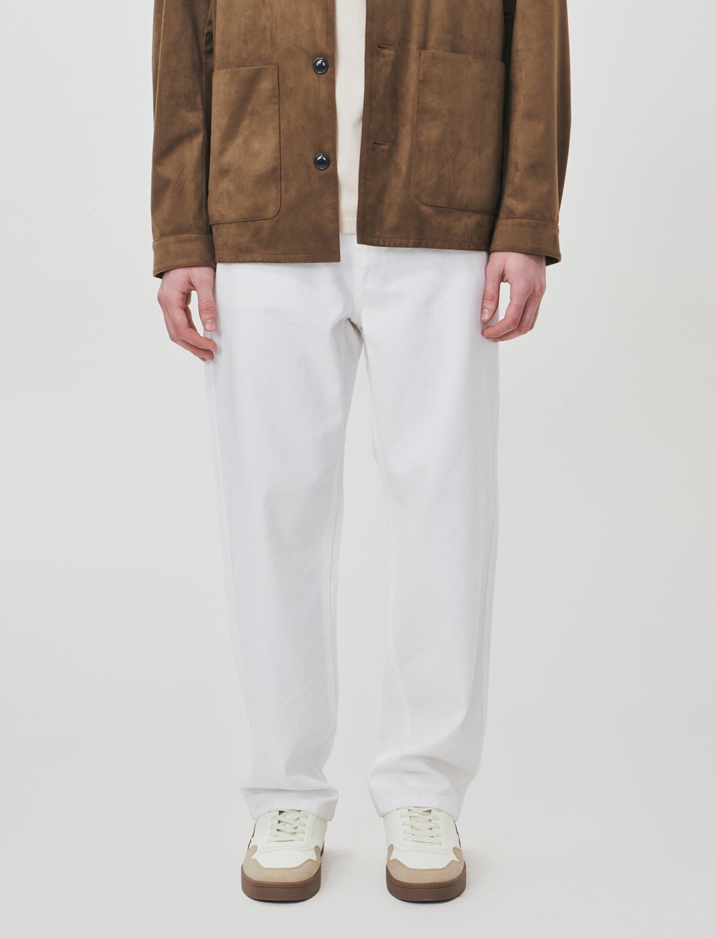 Jeans Baggy Fit Leggero in Denim - Bianco