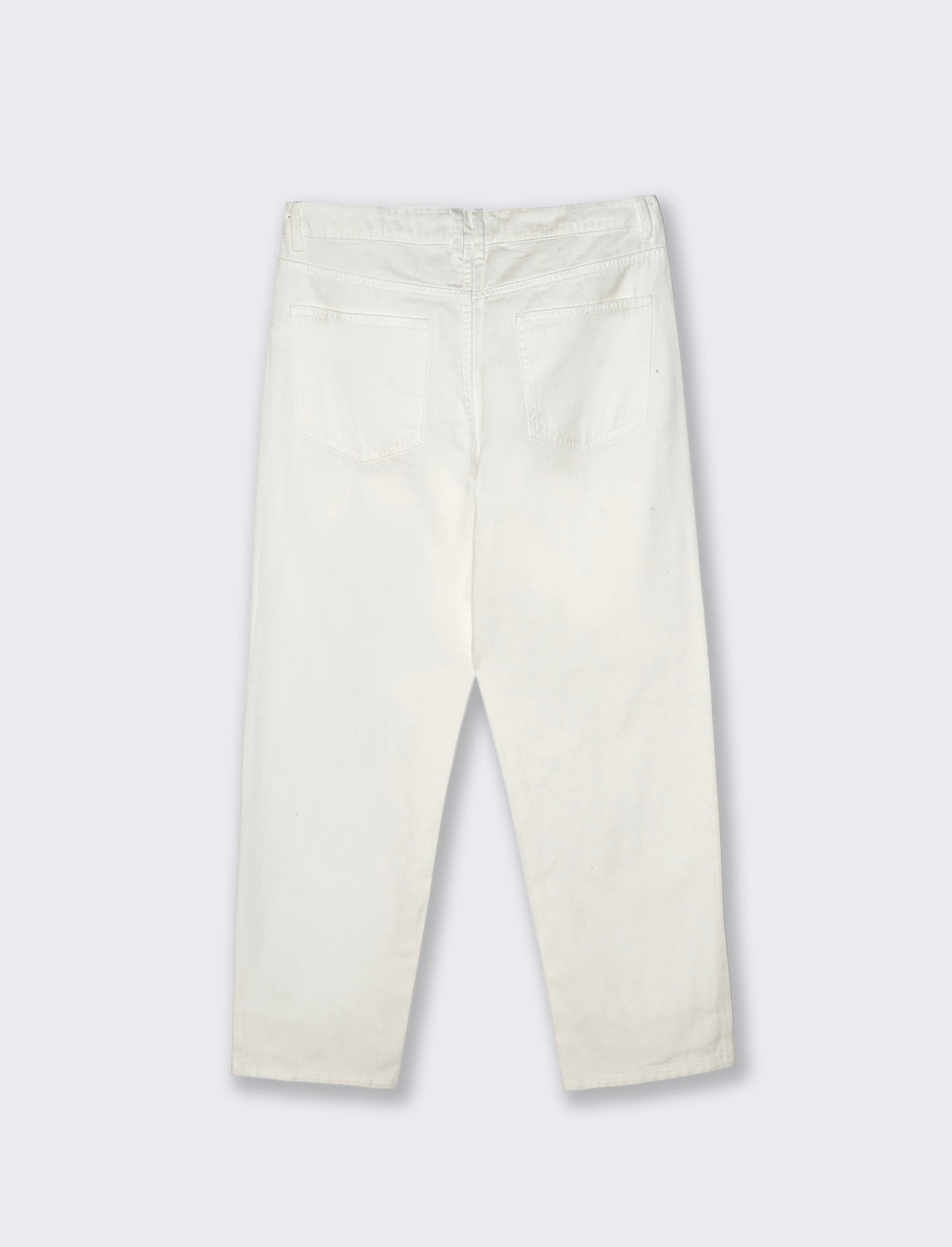 Jeans Baggy Fit Leggero in Denim - Bianco