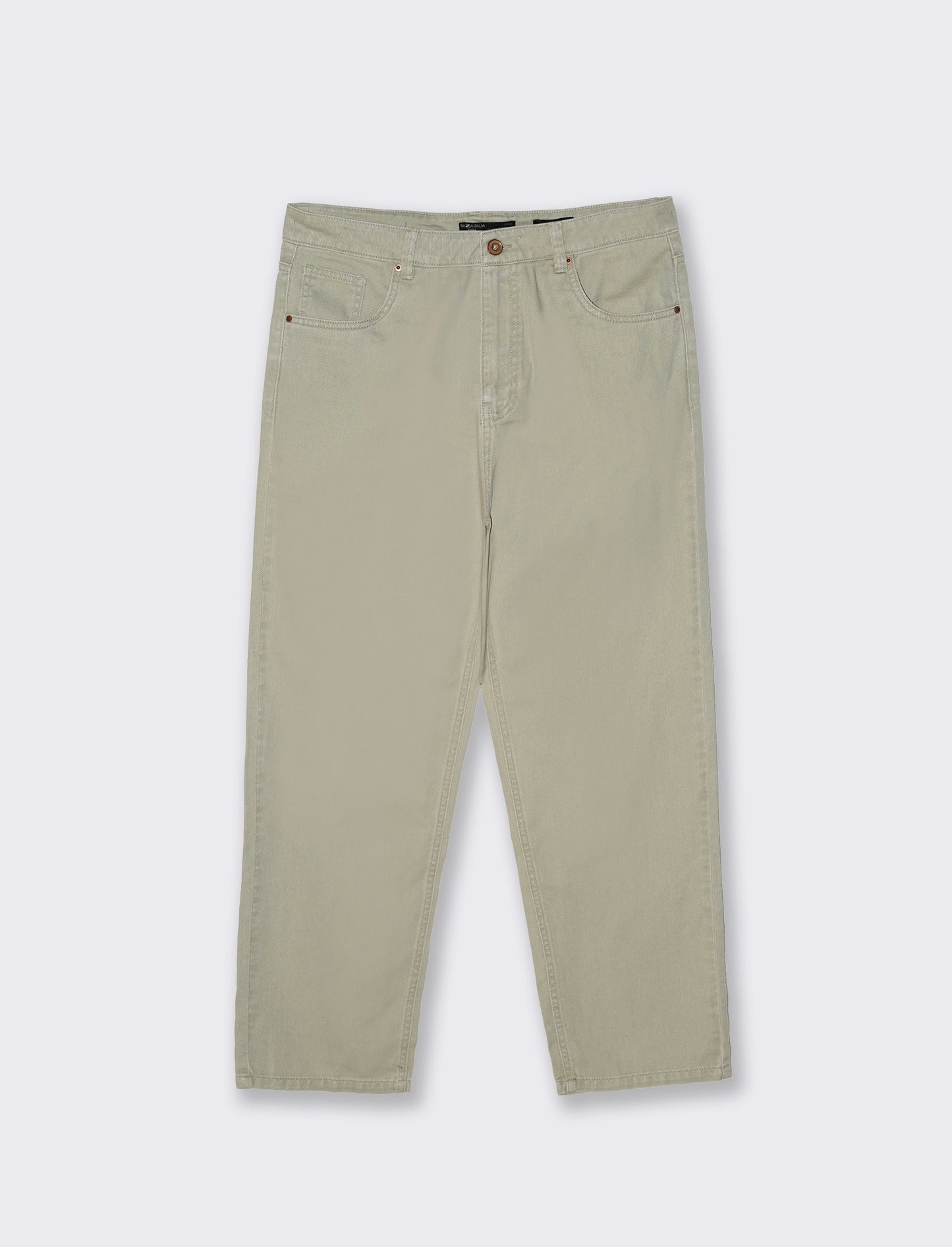 Jeans Baggy Fit Leggero in Denim - Grigio stone