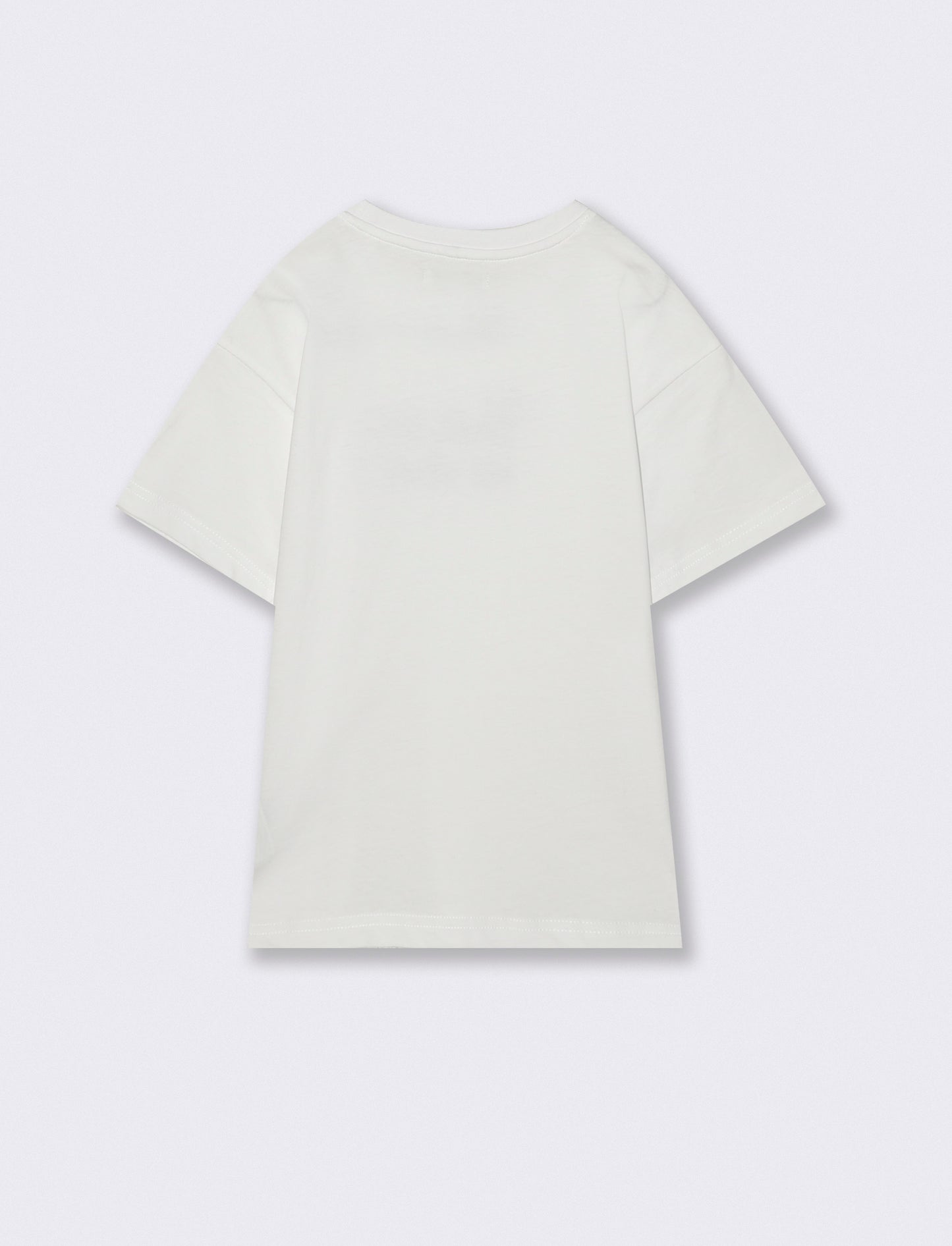 T-shirt mezza manica con ricamo casual - Bianco