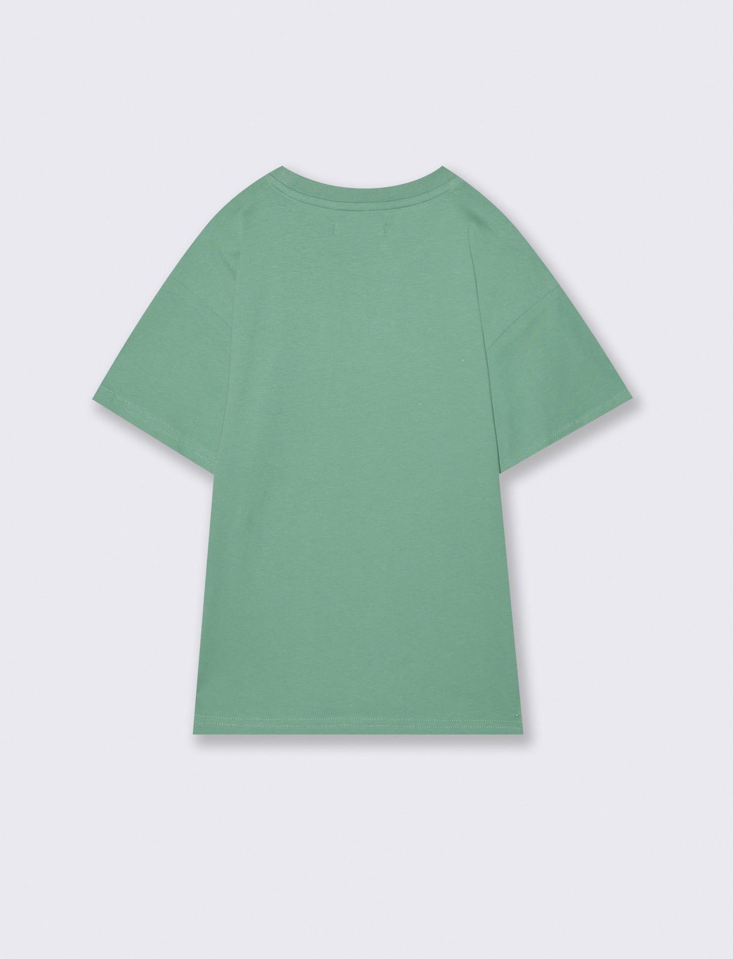 T-shirt mezza manica con ricamo casual - Verde mela